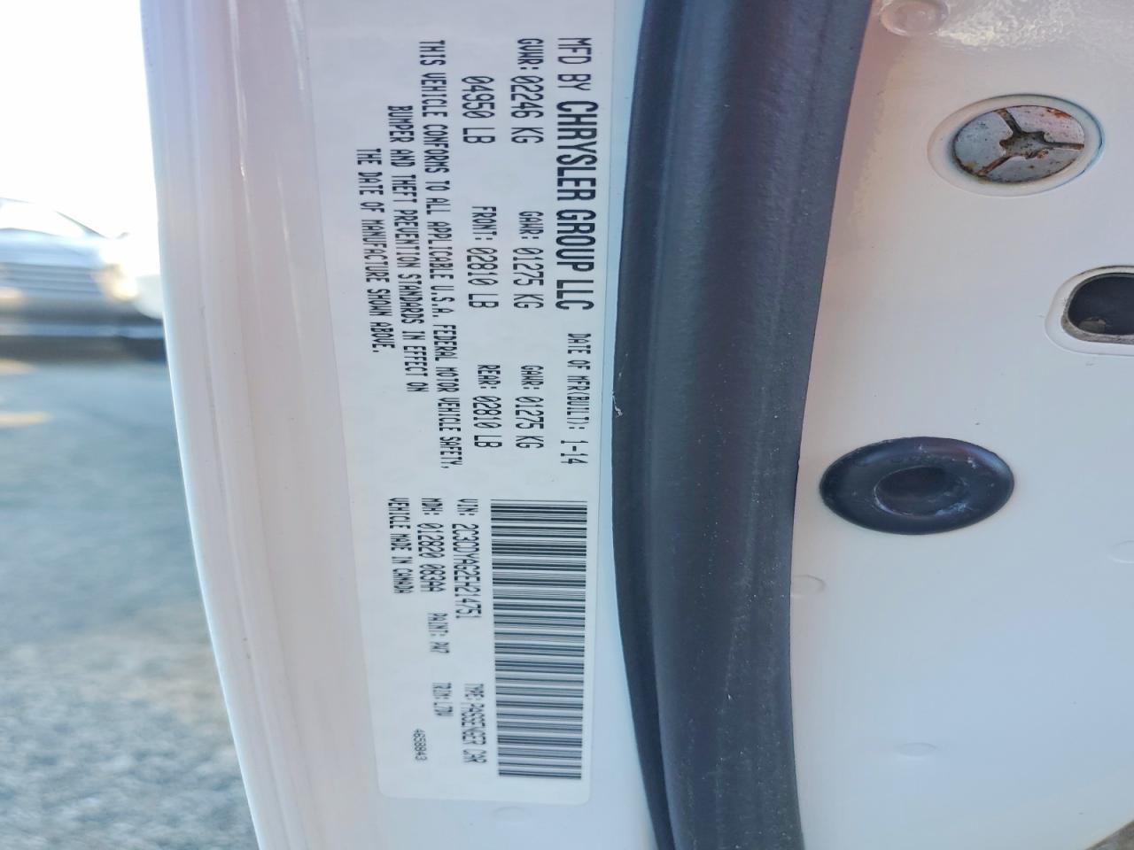 2014 Dodge Challenger Sxt White vin: 2C3CDYAG2EH214751