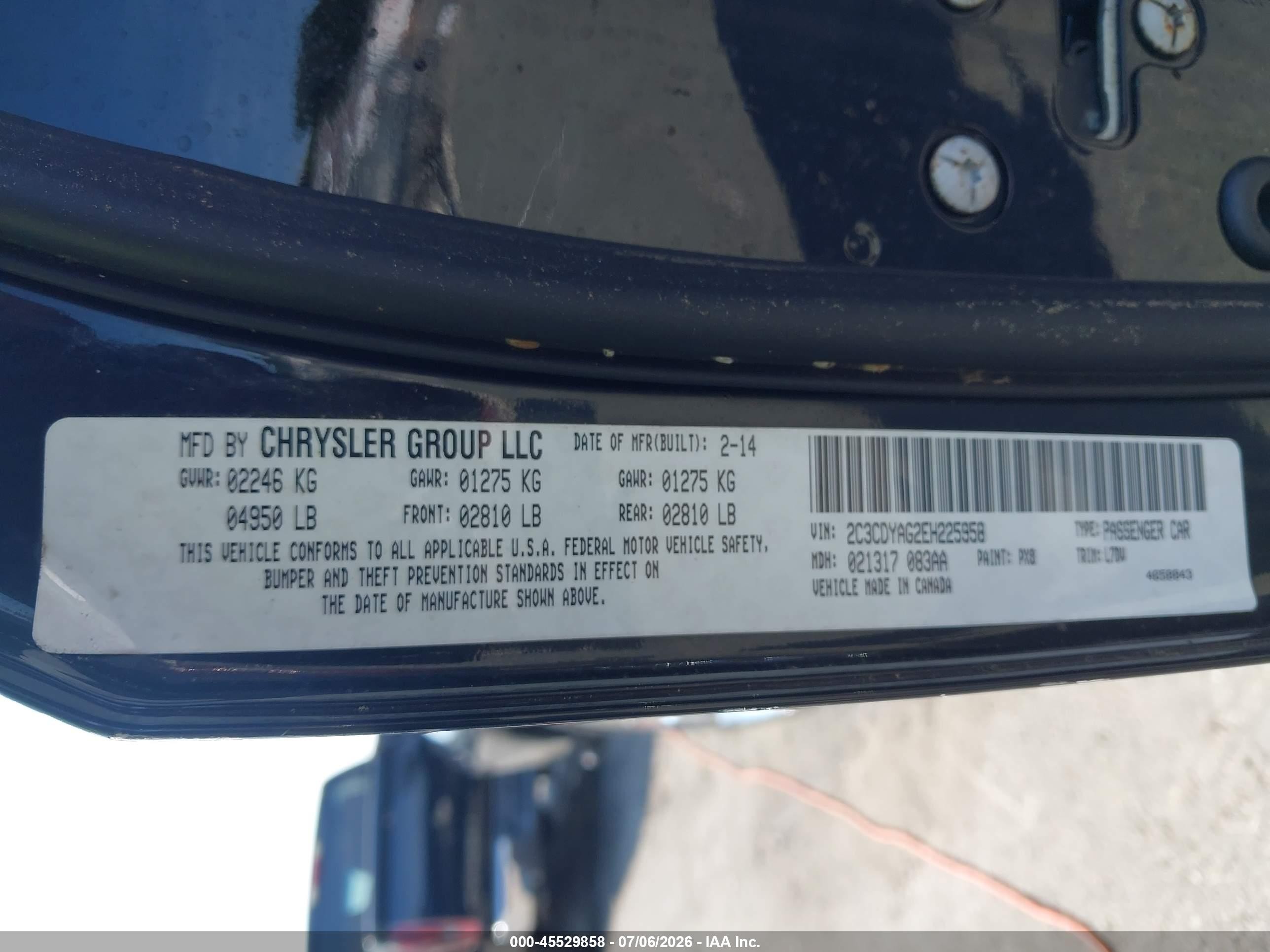 2014 Dodge Challenger Sxt Черный vin: 2C3CDYAG2EH225958