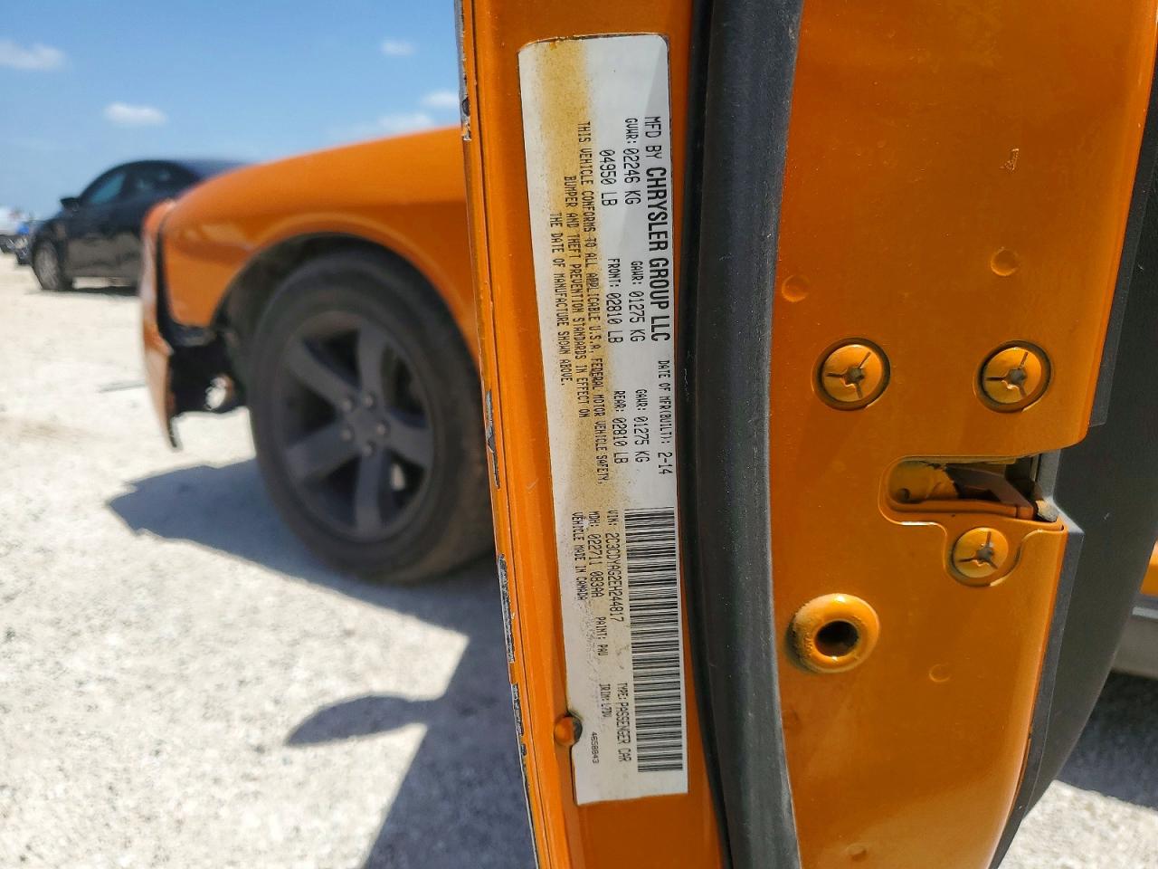 2014 Dodge Challenger Sxt Orange vin: 2C3CDYAG2EH244817