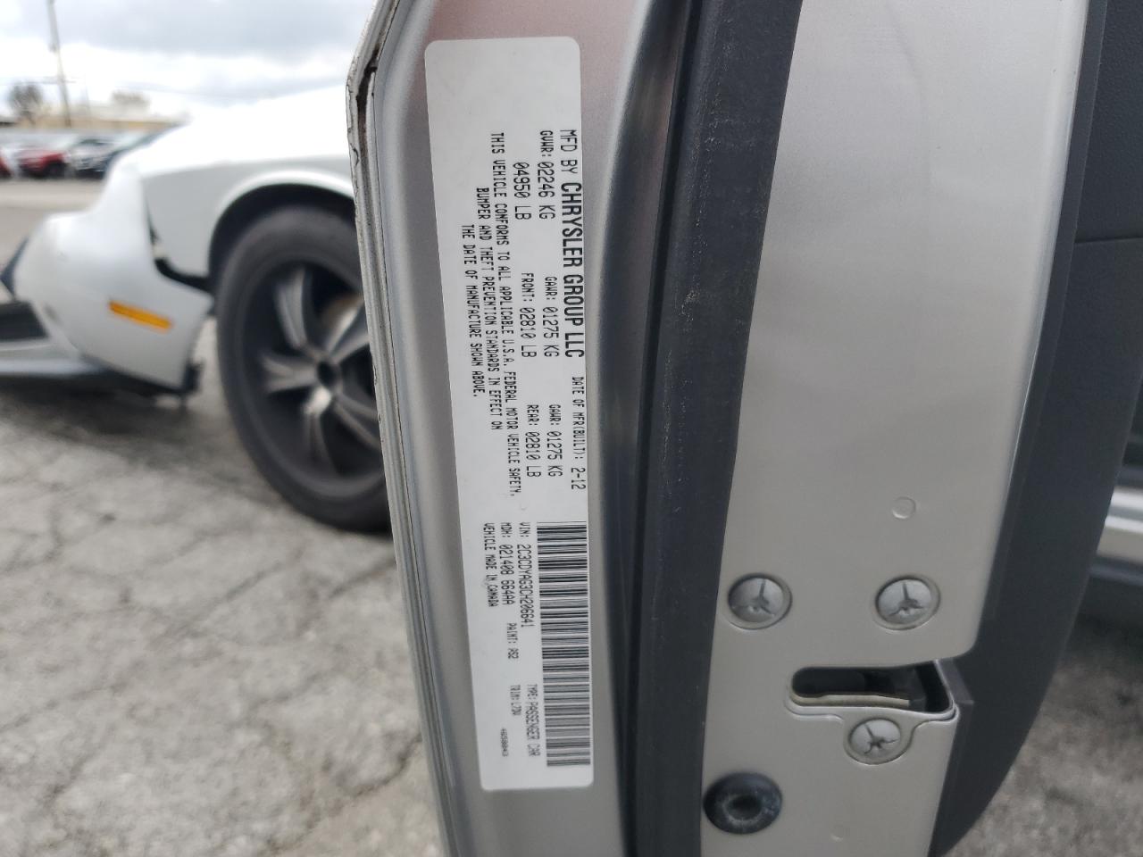 2012 Dodge Challenger Sxt Серебряный vin: 2C3CDYAG3CH206641