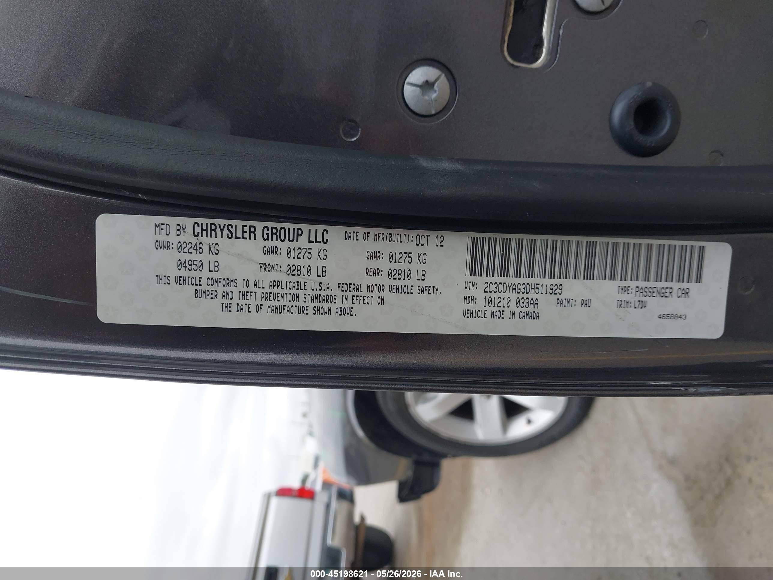 2013 Dodge Challenger Sxt Gray vin: 2C3CDYAG3DH511929