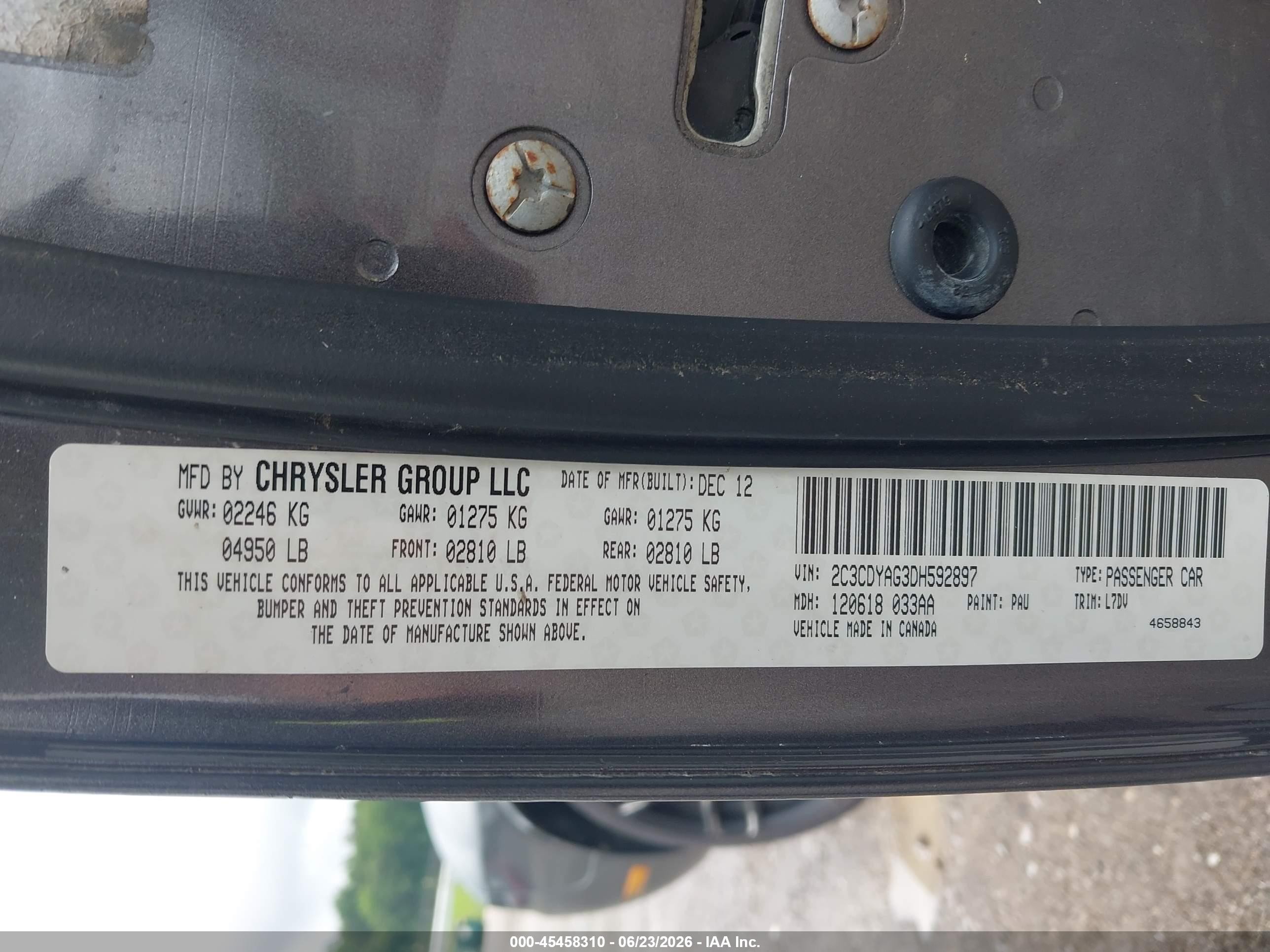 2013 Dodge Challenger Sxt Gray vin: 2C3CDYAG3DH592897