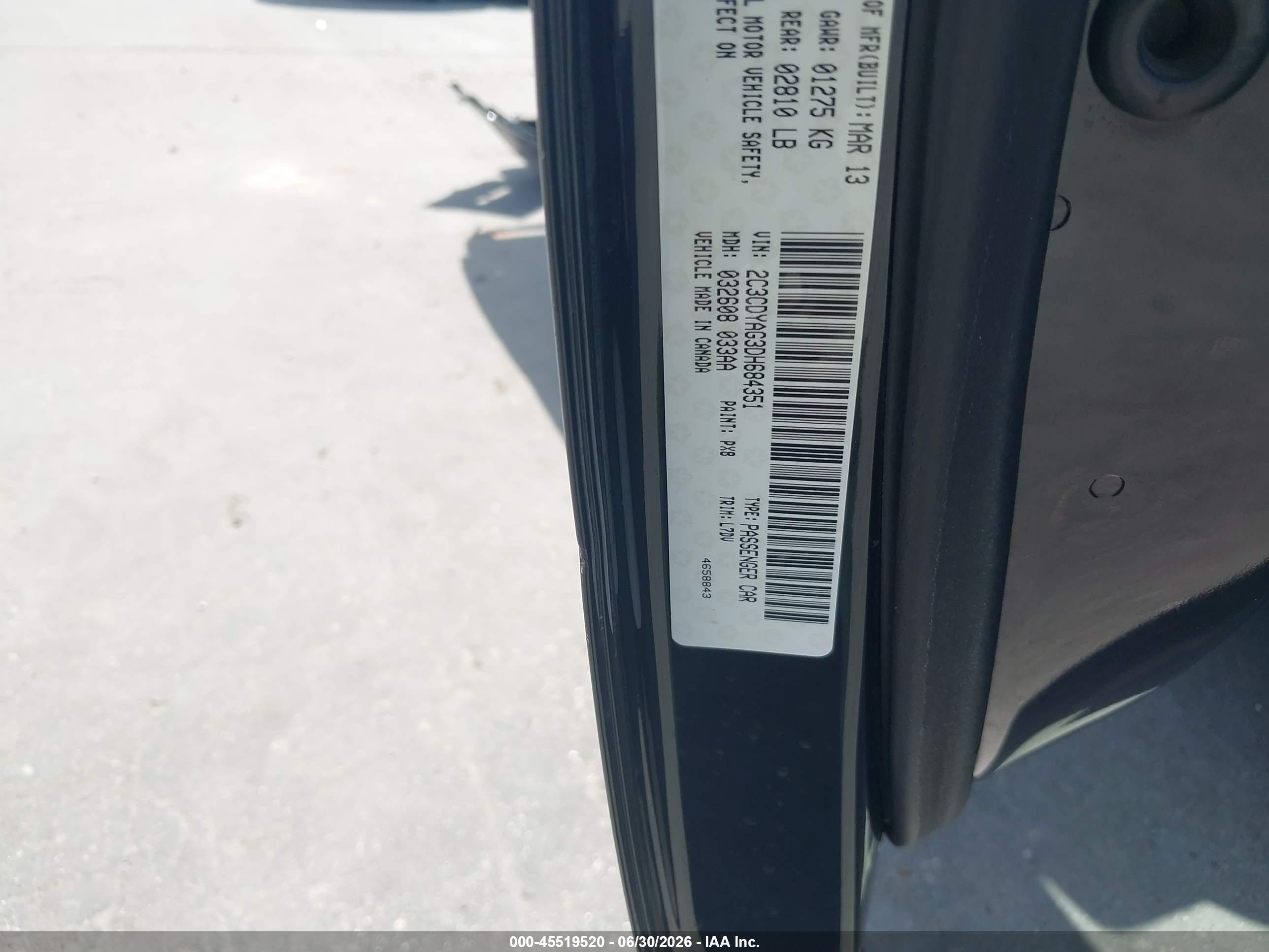 2013 Dodge Challenger Sxt Black vin: 2C3CDYAG3DH684351