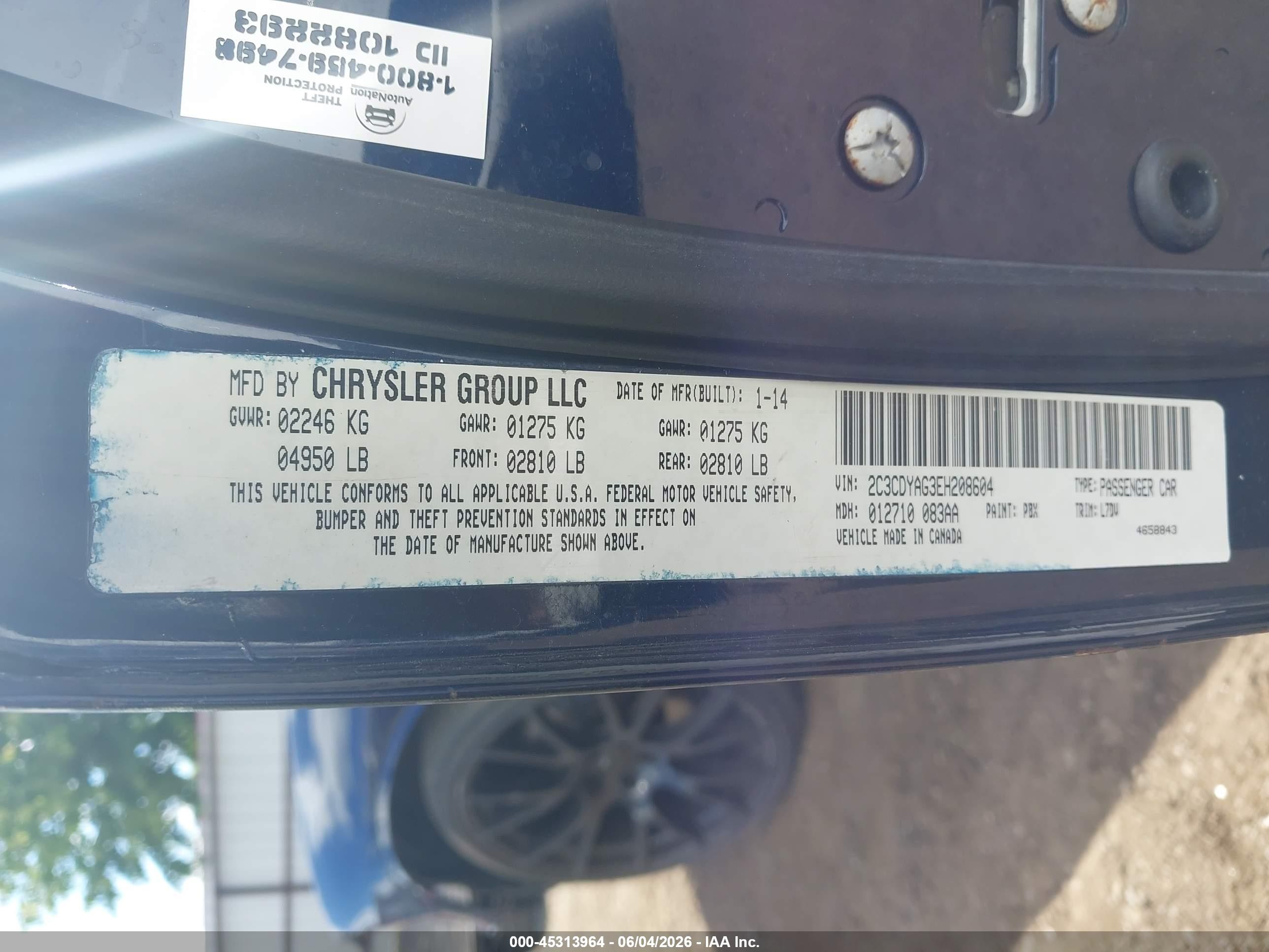2014 Dodge Challenger Sxt Dark Blue vin: 2C3CDYAG3EH208604