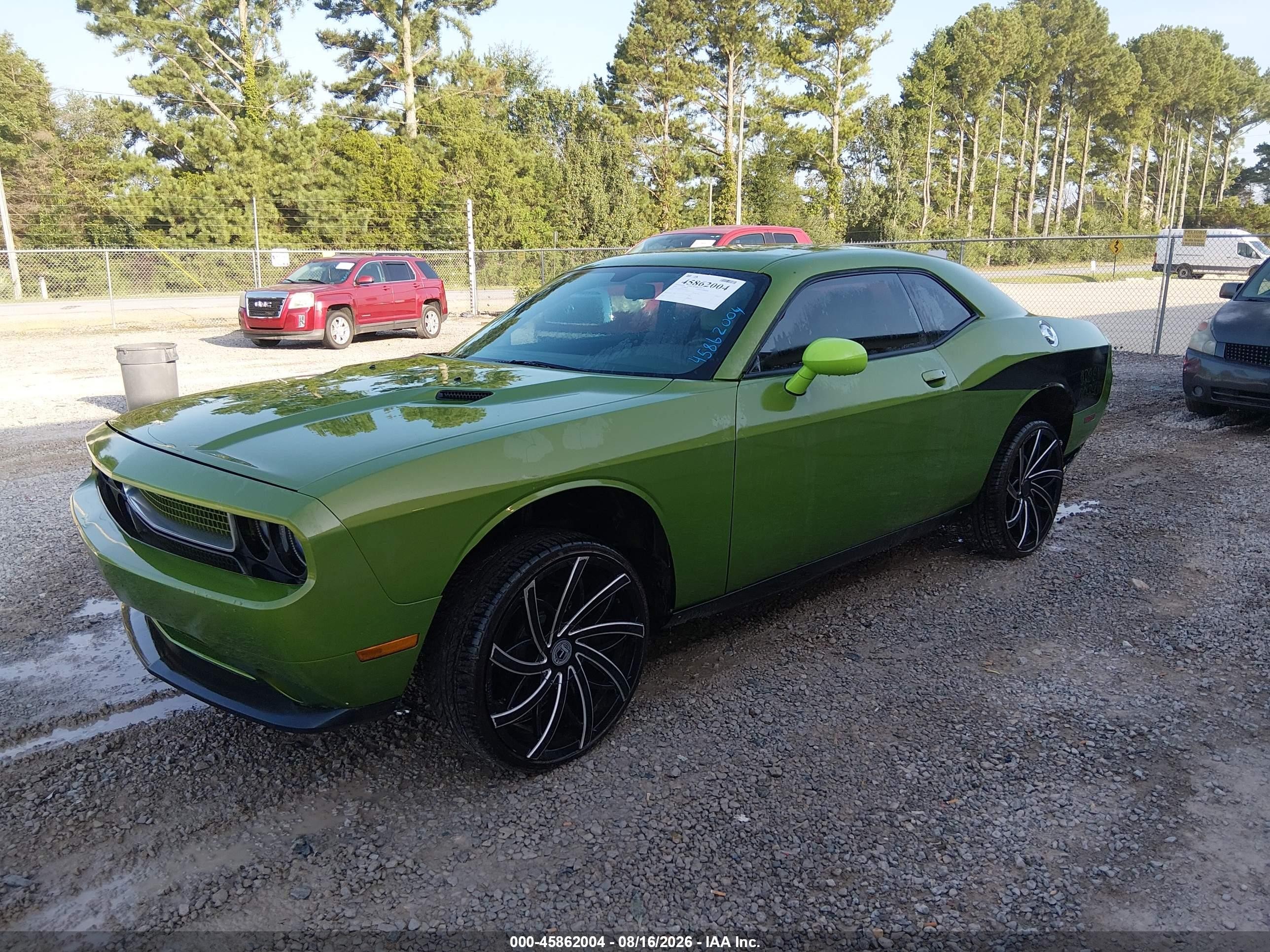 2014 Dodge Challenger Sxt Зеленый vin: 2C3CDYAG3EH214581