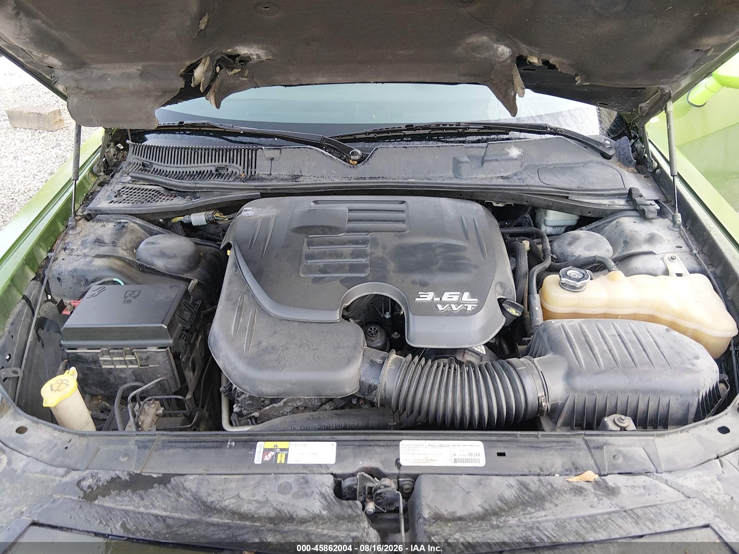 2014 Dodge Challenger Sxt Зеленый vin: 2C3CDYAG3EH214581
