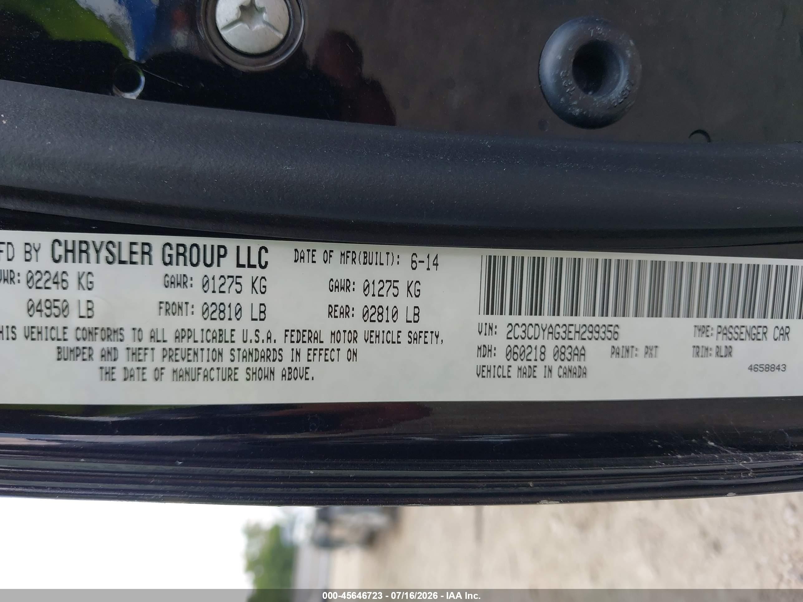 2014 Dodge Challenger Sxt Plus Black vin: 2C3CDYAG3EH299356