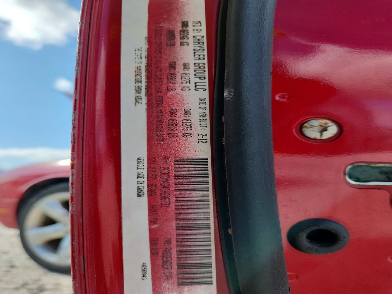 2012 Dodge Challenger Sxt Red vin: 2C3CDYAG4CH206731