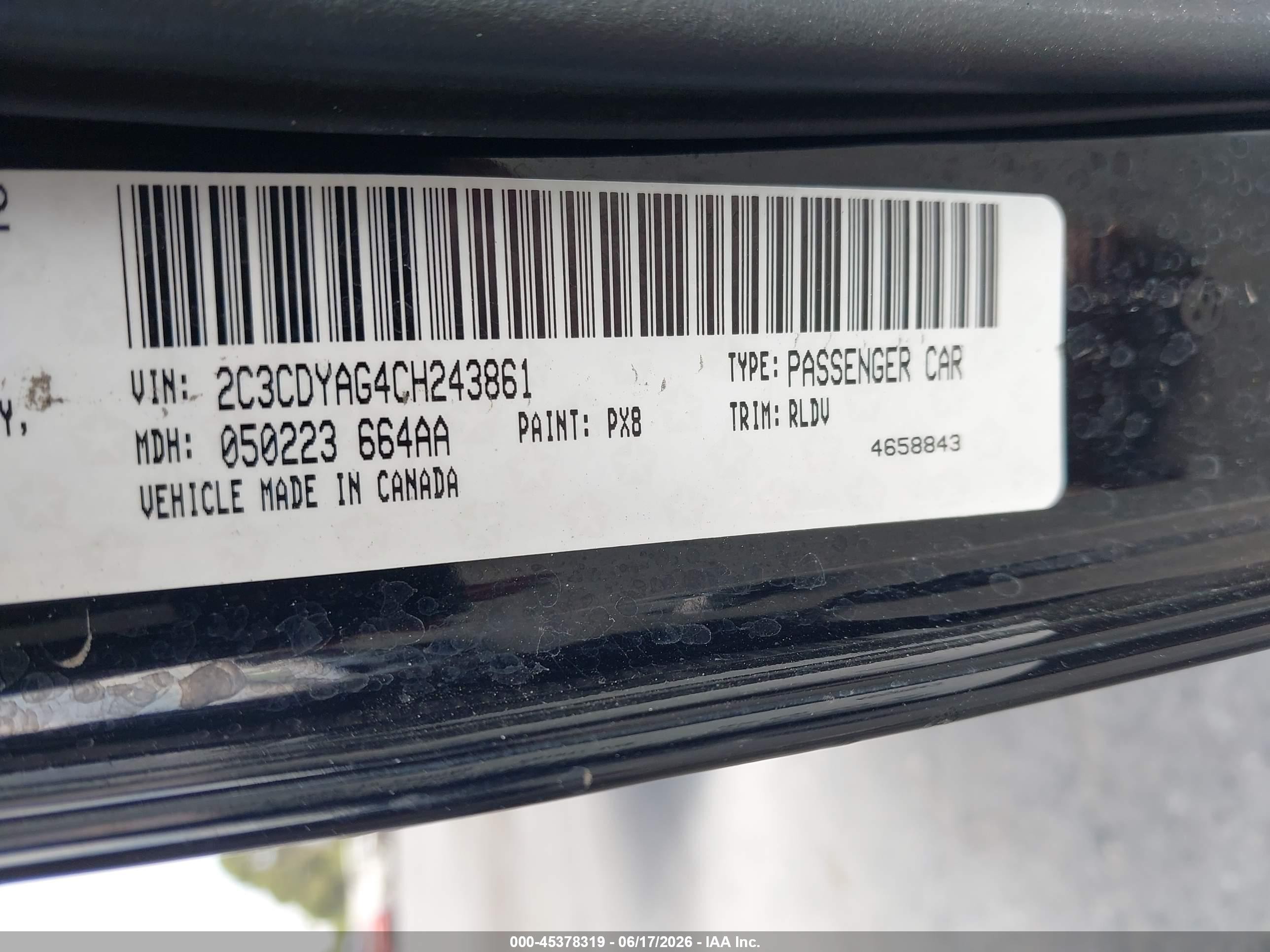 2012 Dodge Challenger Sxt Black vin: 2C3CDYAG4CH243861