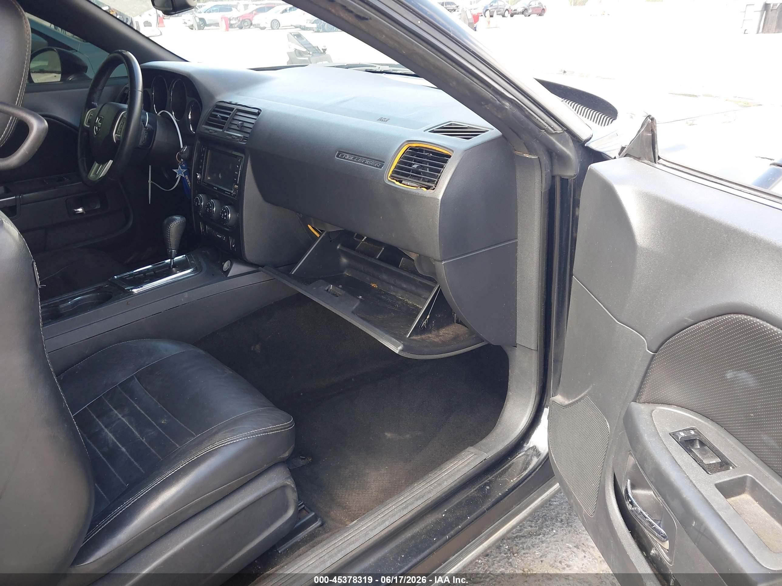 2012 Dodge Challenger Sxt Black vin: 2C3CDYAG4CH243861