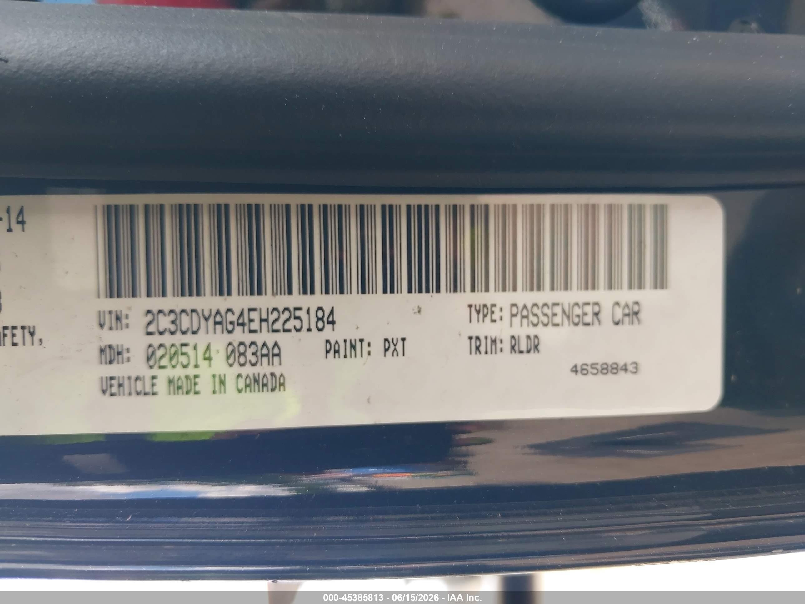 2014 Dodge Challenger Sxt Plus Black vin: 2C3CDYAG4EH225184