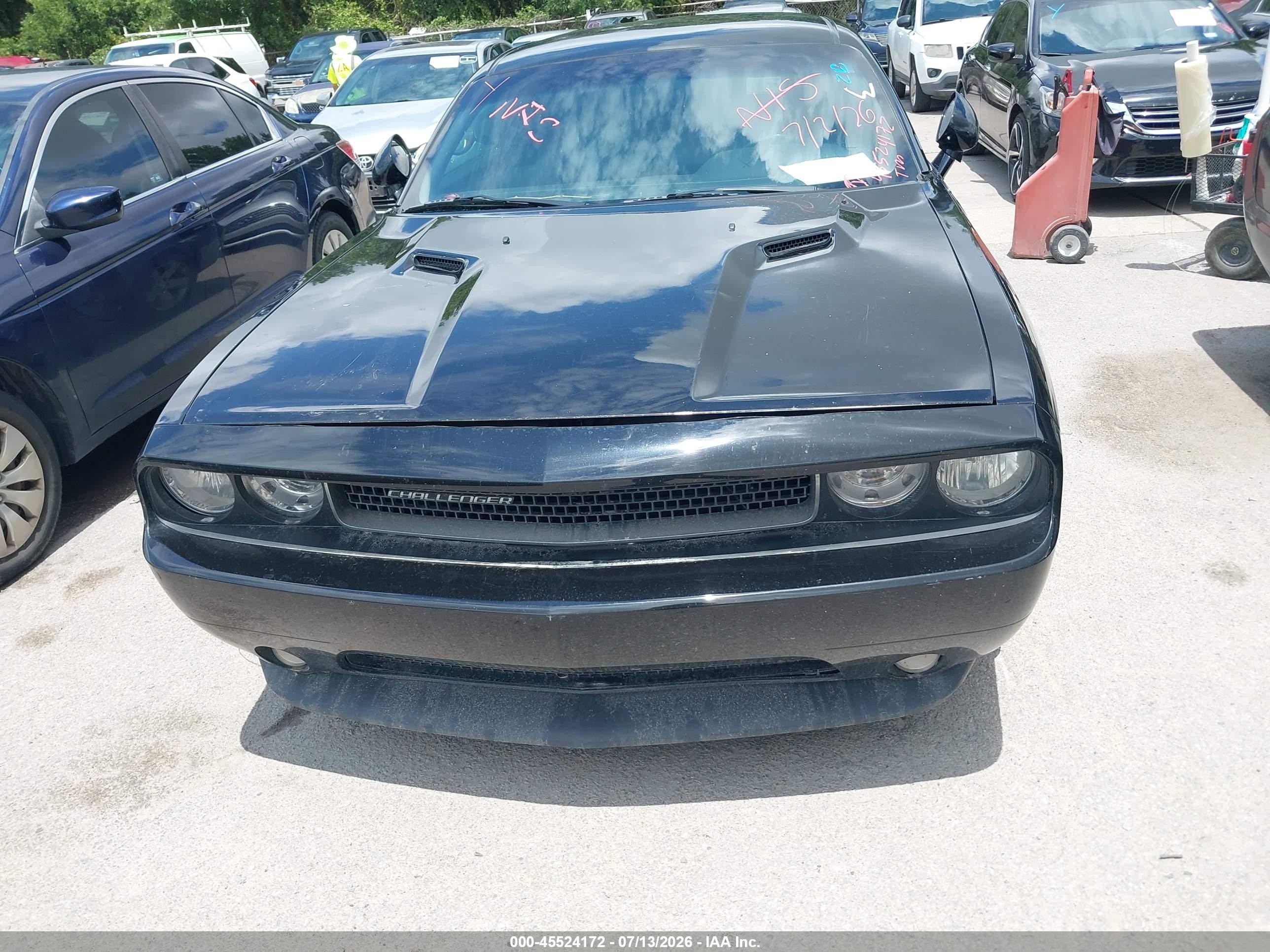 2012 Dodge Challenger Sxt Black vin: 2C3CDYAG5CH174064