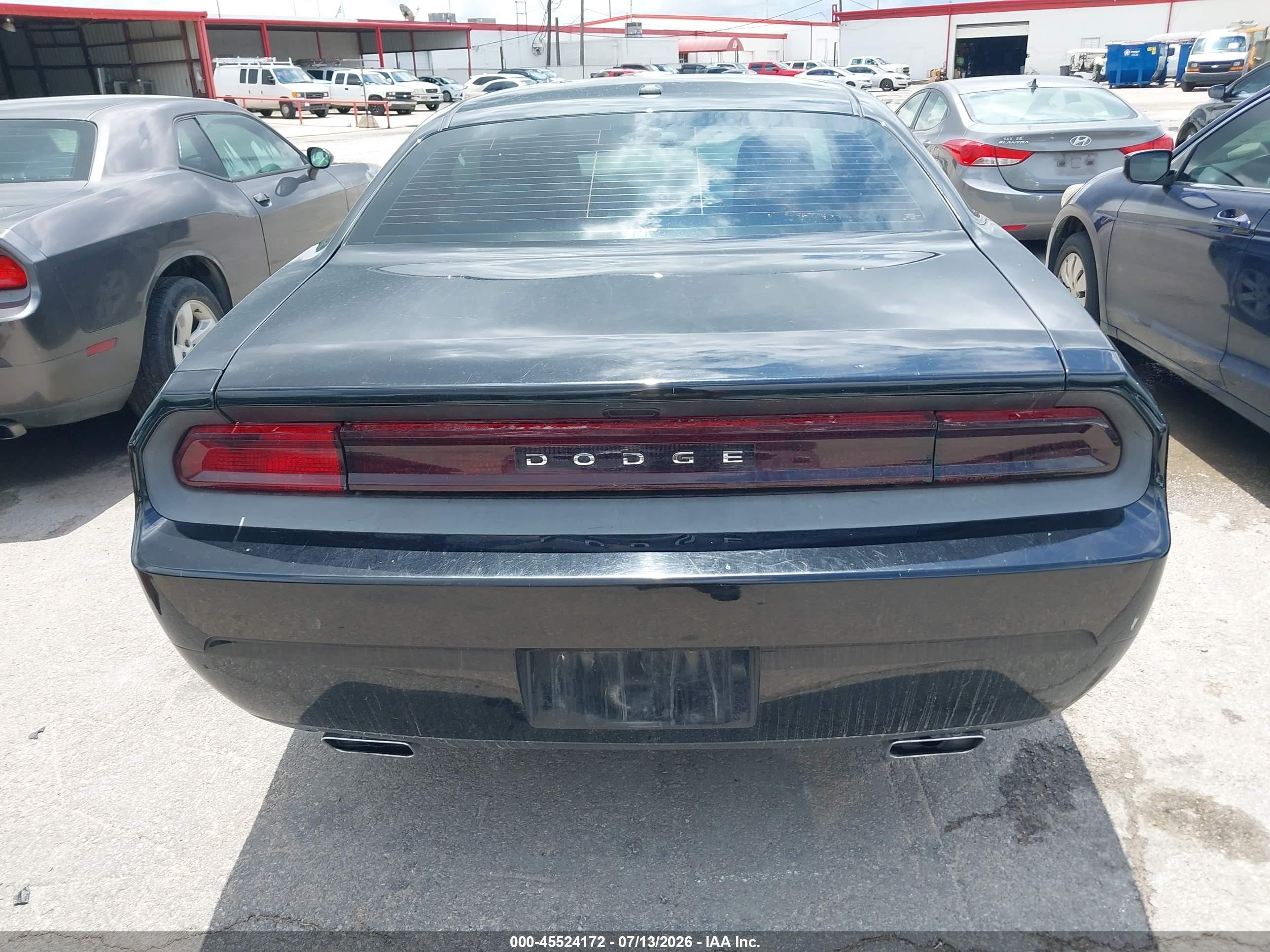 2012 Dodge Challenger Sxt Black vin: 2C3CDYAG5CH174064