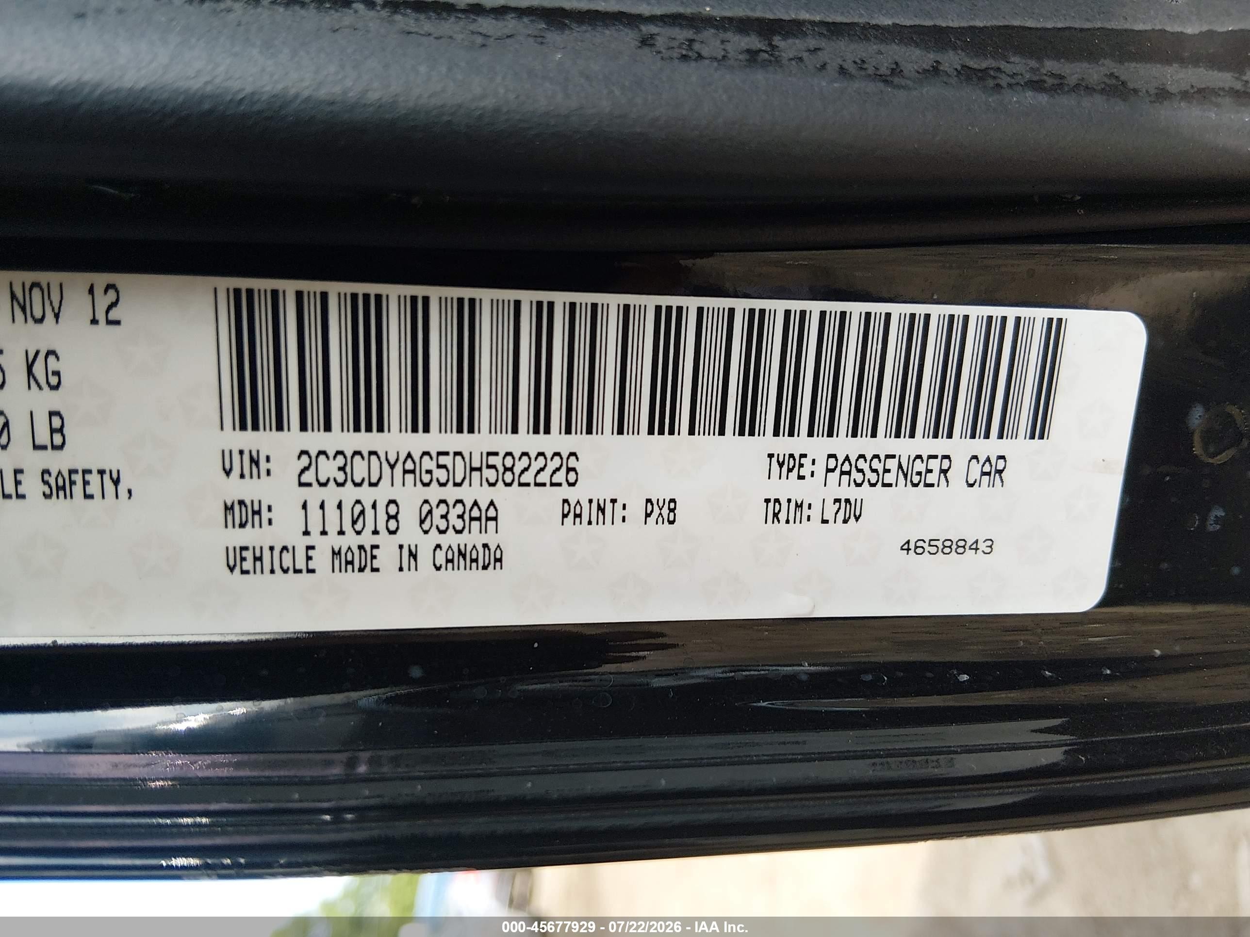 2013 Dodge Challenger Sxt Black vin: 2C3CDYAG5DH582226