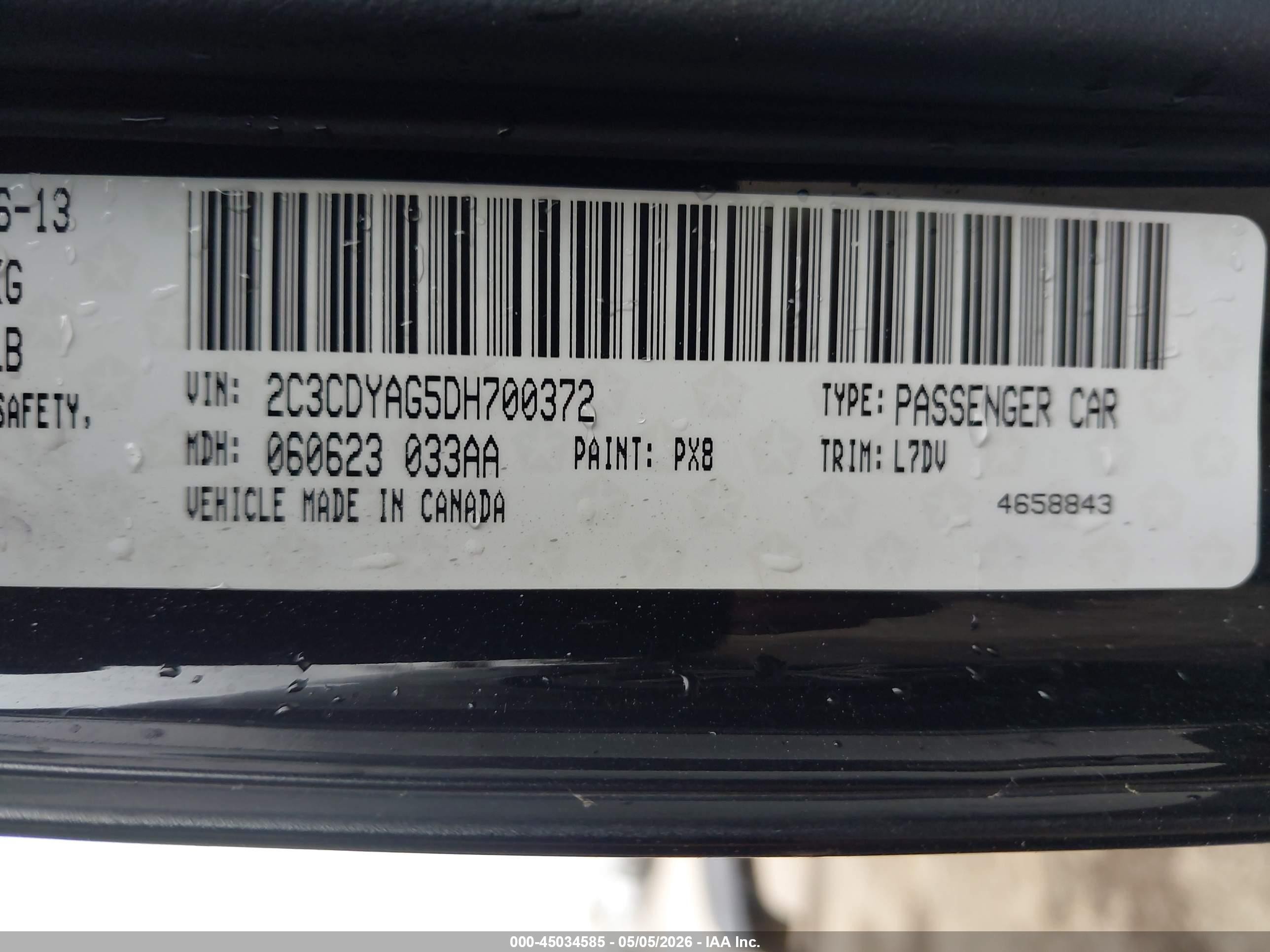 2013 Dodge Challenger Sxt Black vin: 2C3CDYAG5DH700372