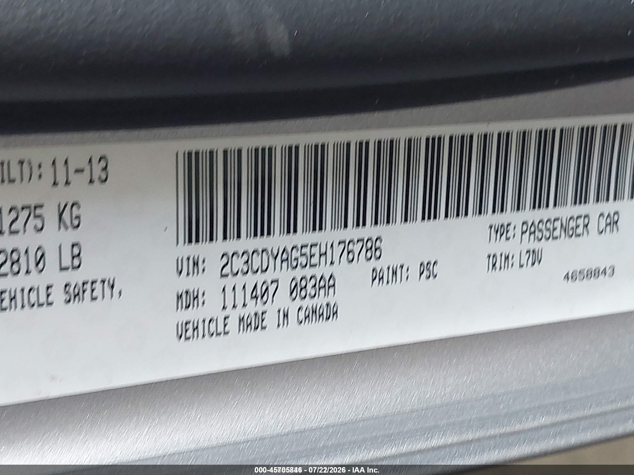 2014 Dodge Challenger Sxt Gray vin: 2C3CDYAG5EH176786