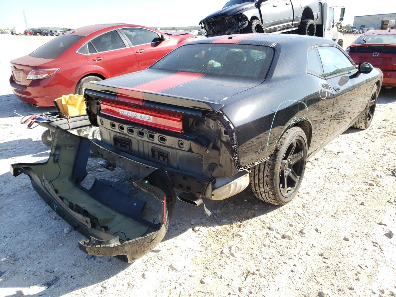 2014 Dodge Challenger Sxt Black vin: 2C3CDYAG5EH253446