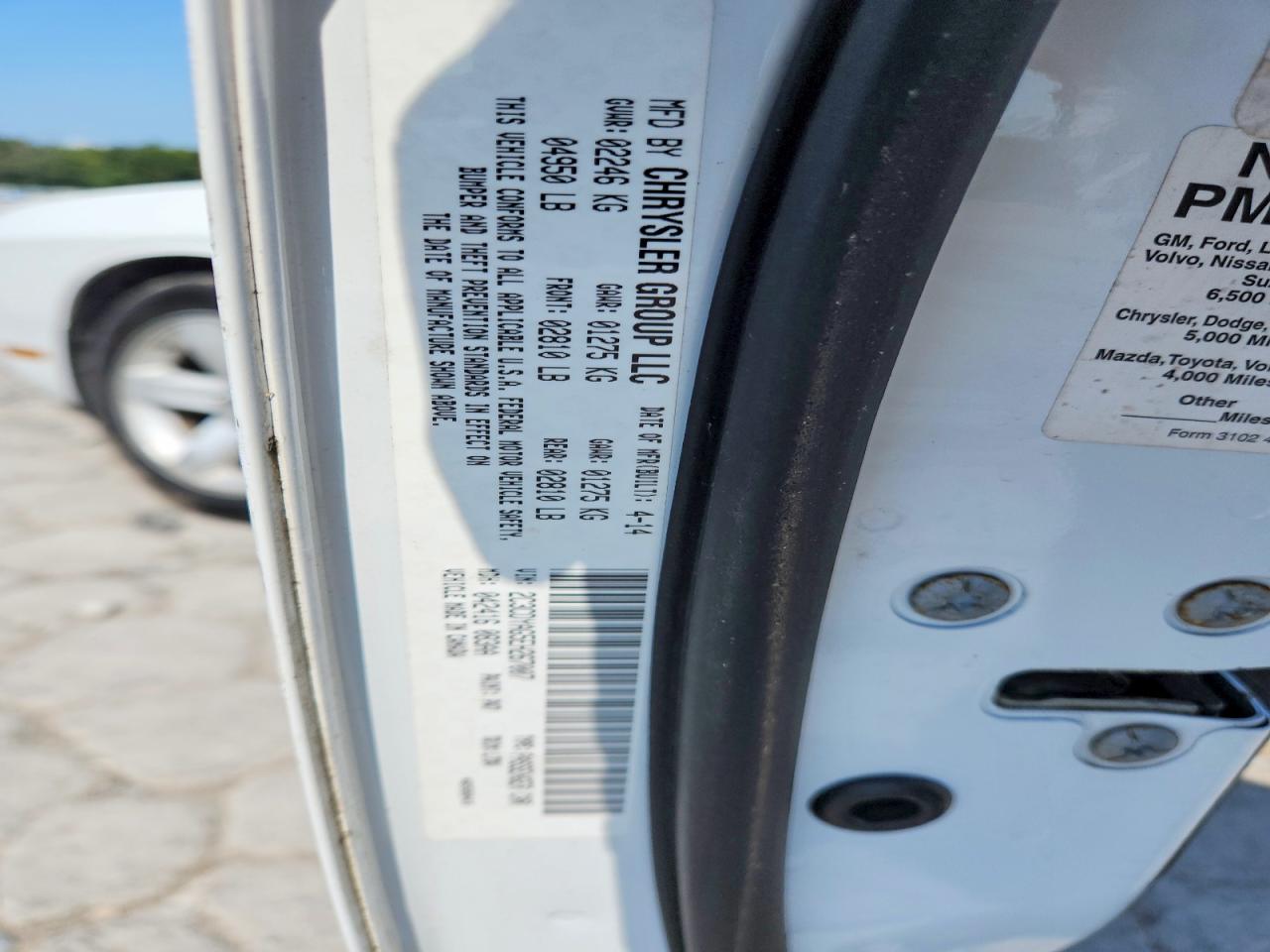2014 Dodge Challenger Sxt White vin: 2C3CDYAG5EH267007