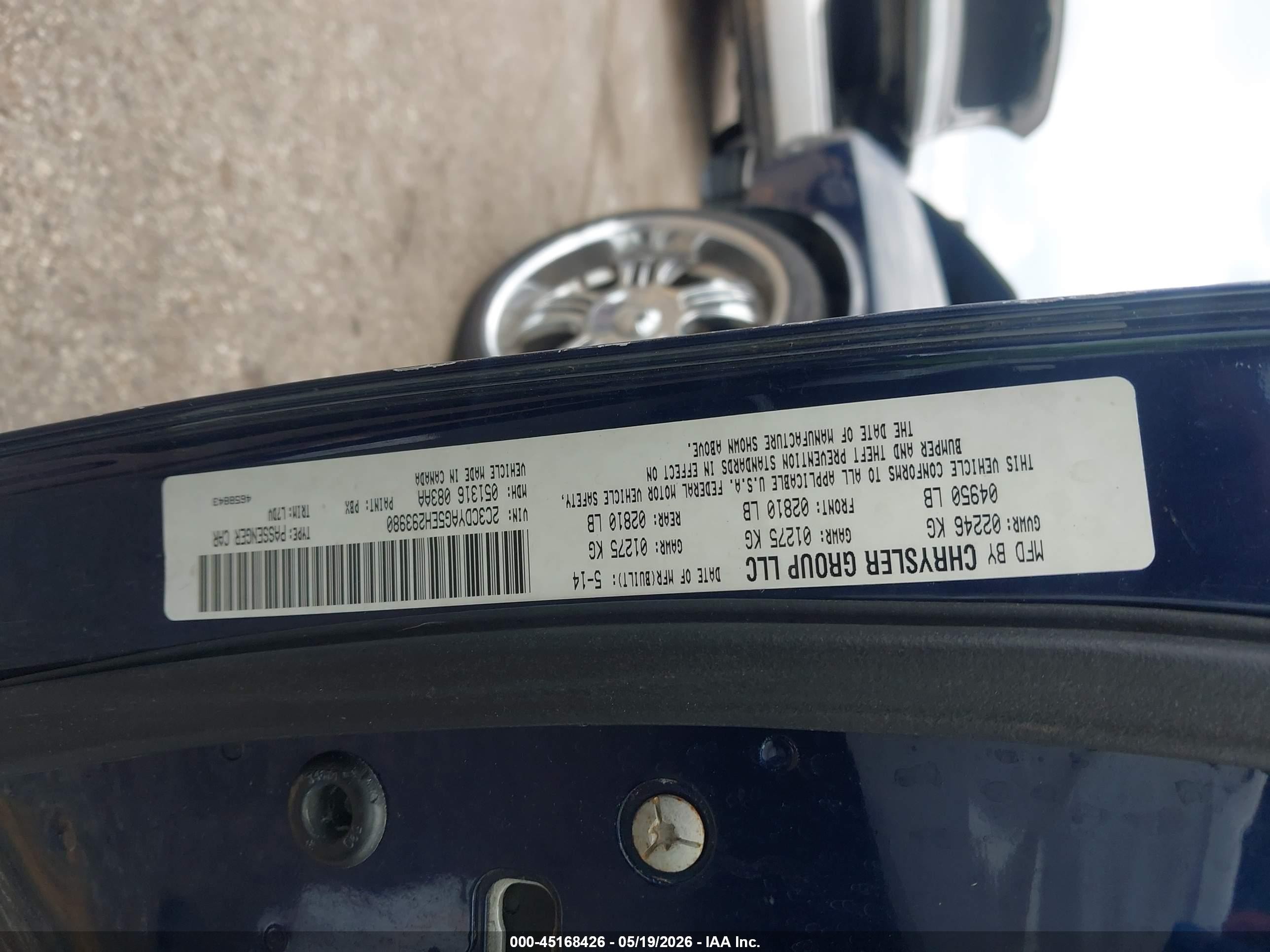 2014 Dodge Challenger Sxt Blue vin: 2C3CDYAG5EH293980