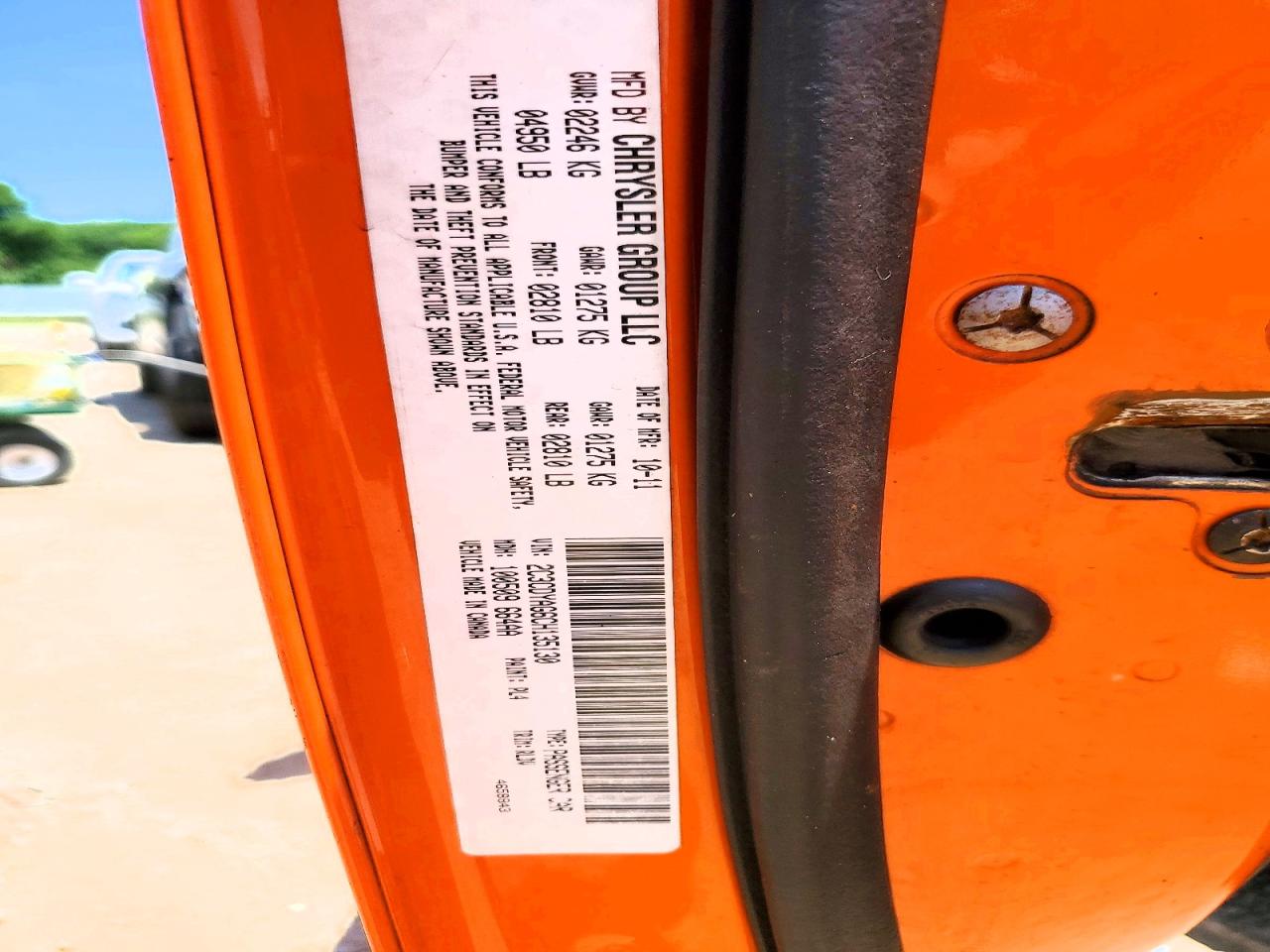 2012 Dodge Challenger Sxt Orange vin: 2C3CDYAG6CH135130