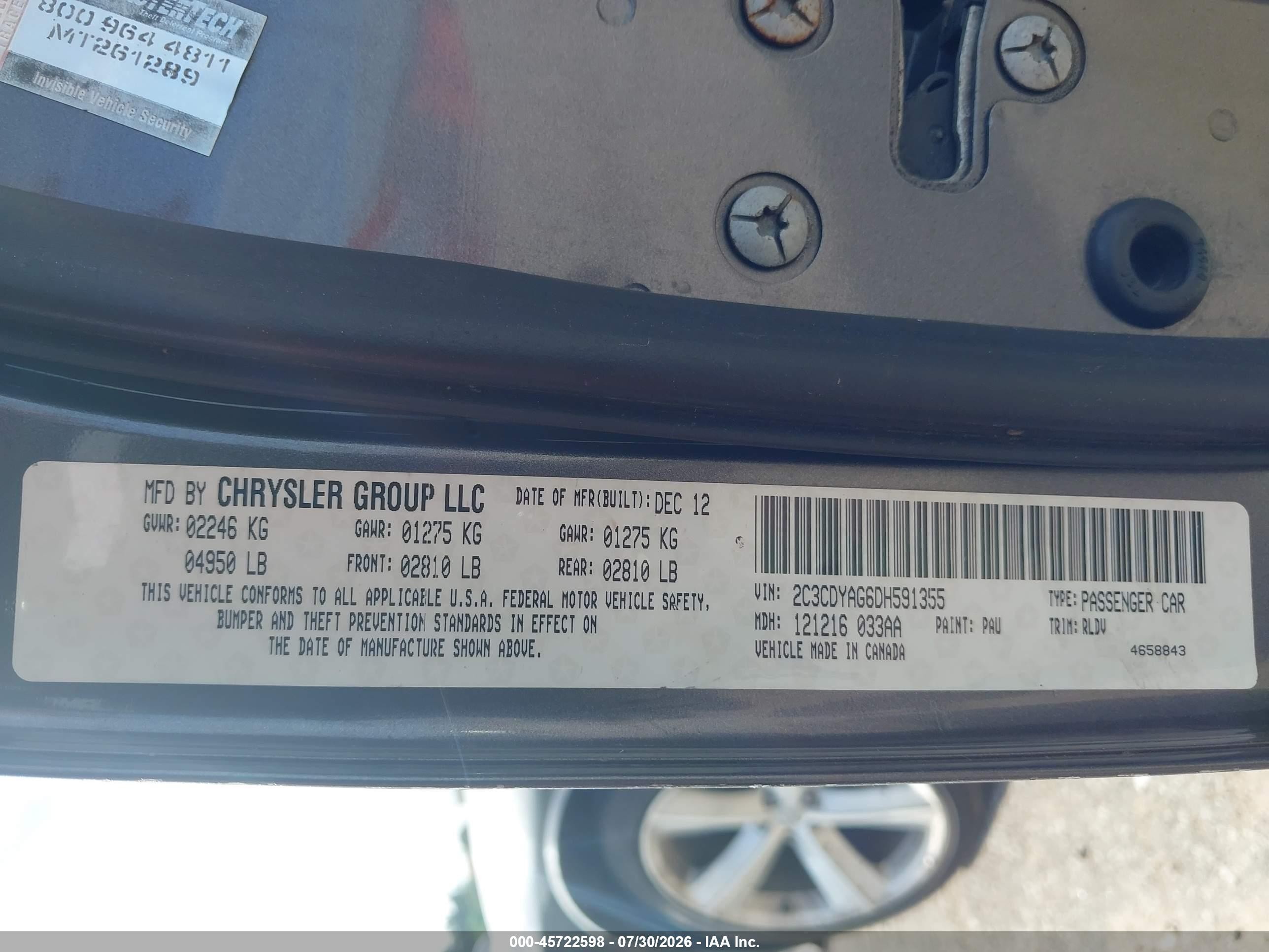2013 Dodge Challenger Sxt Plus Gray vin: 2C3CDYAG6DH591355