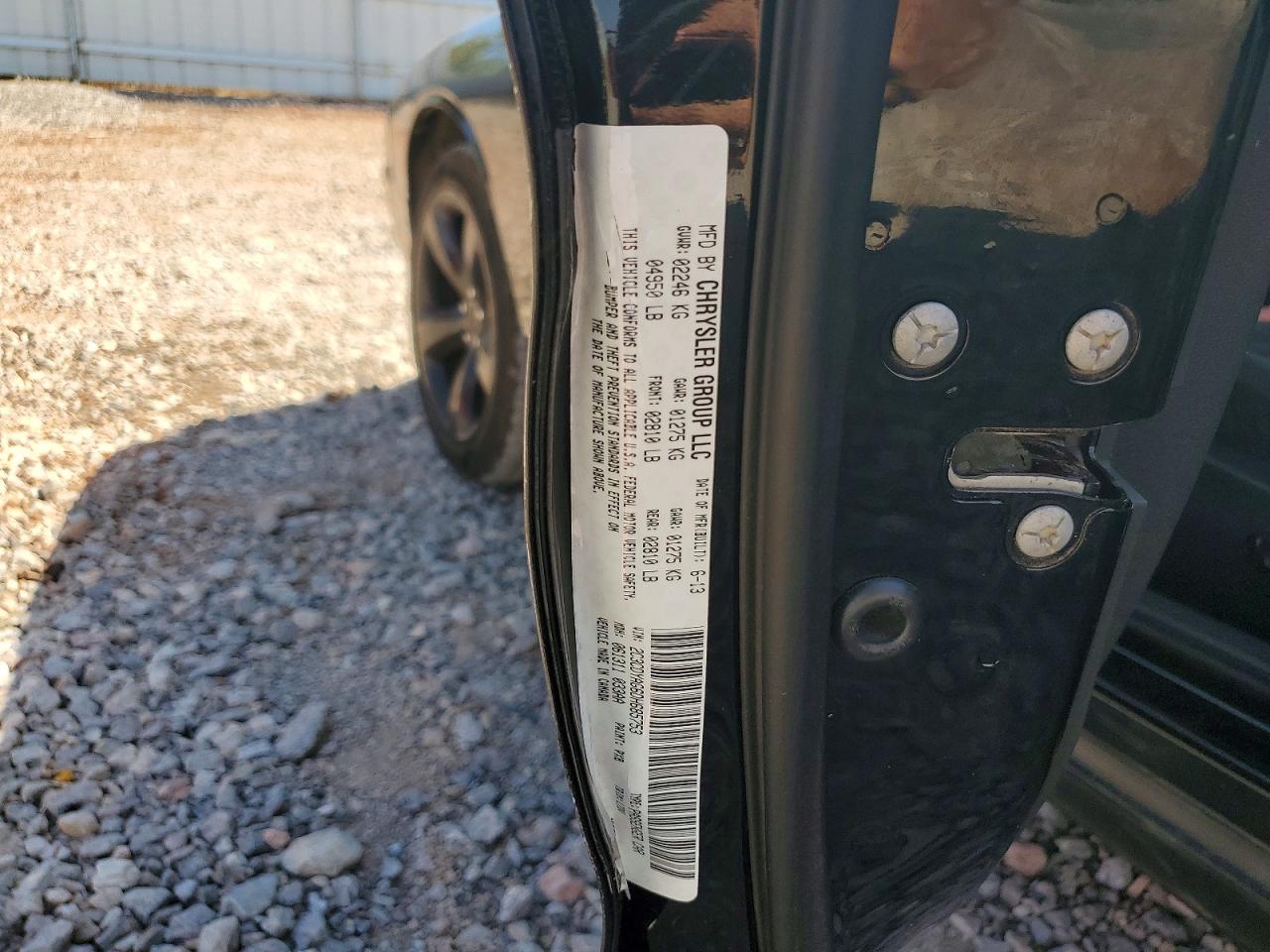 2013 Dodge Challenger Sxt Black vin: 2C3CDYAG6DH685753