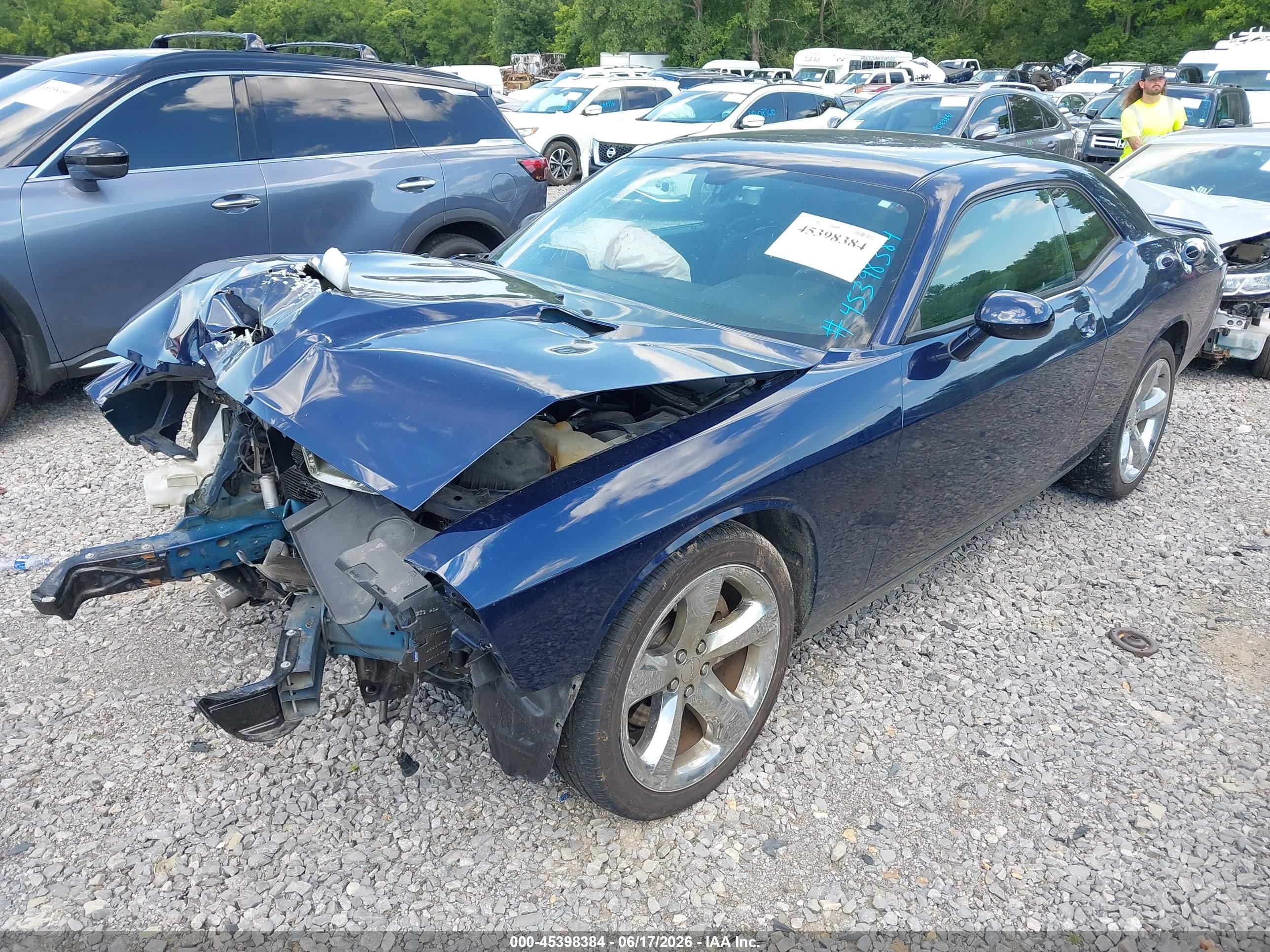 2014 Dodge Challenger Sxt Dark Blue vin: 2C3CDYAG6EH111431