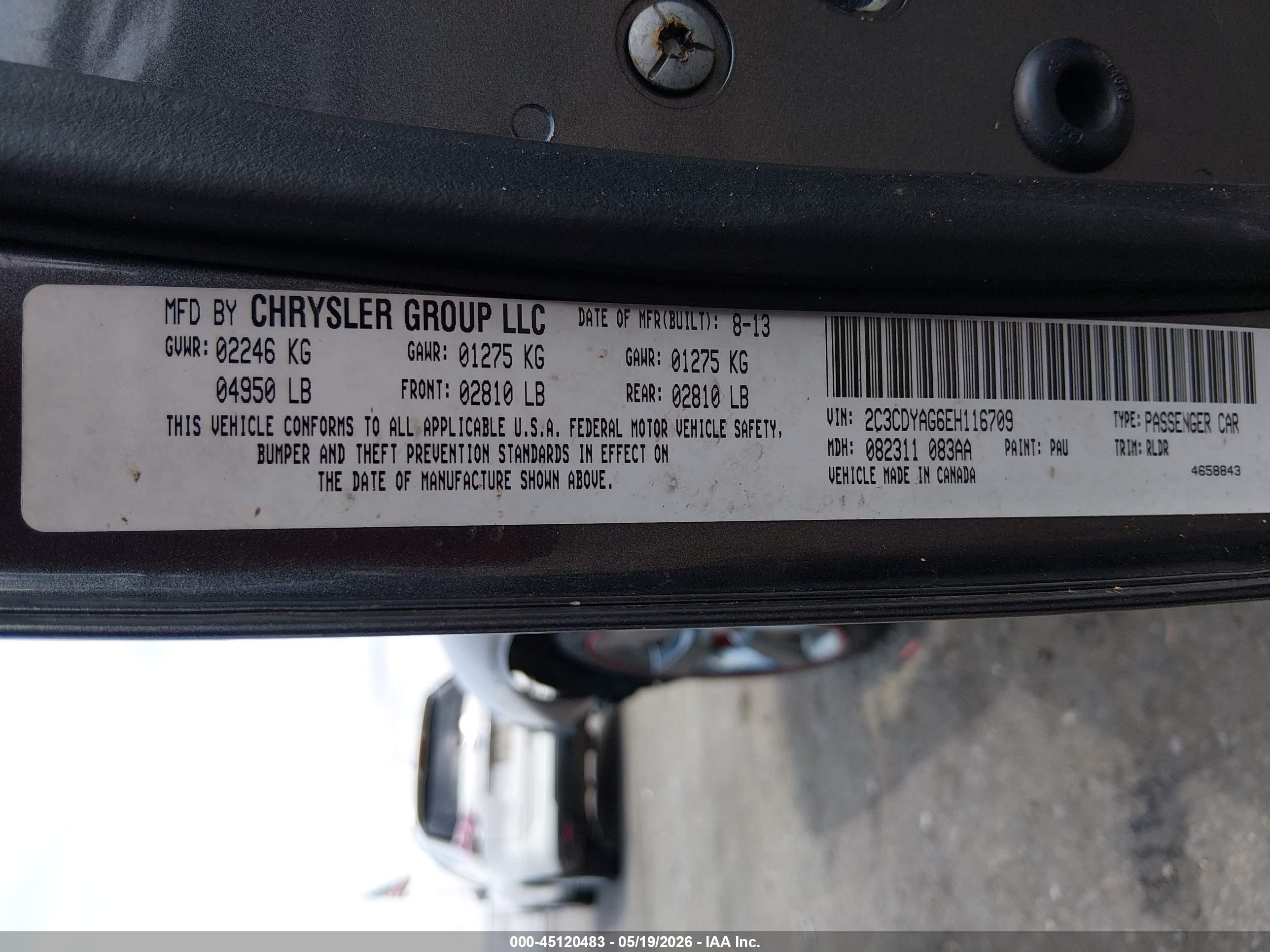 2014 Dodge Challenger Rallye Redline Gray vin: 2C3CDYAG6EH116709