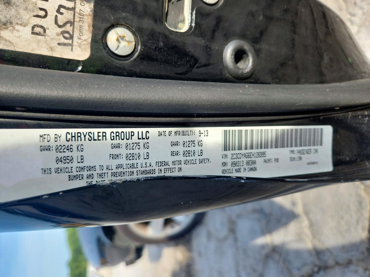 2014 Dodge Challenger Sxt Черный vin: 2C3CDYAG6EH126995
