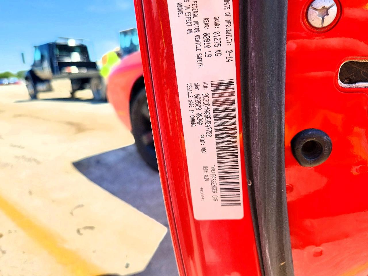2014 Dodge Challenger Sxt Red vin: 2C3CDYAG6EH247722