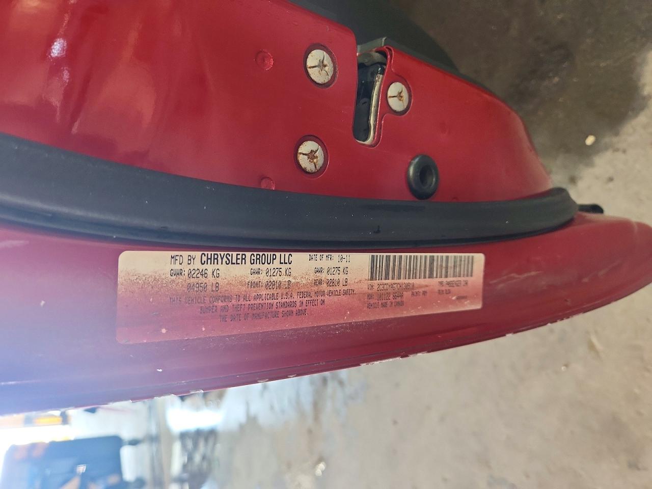 2012 Dodge Challenger Sxt Red vin: 2C3CDYAG7CH130910