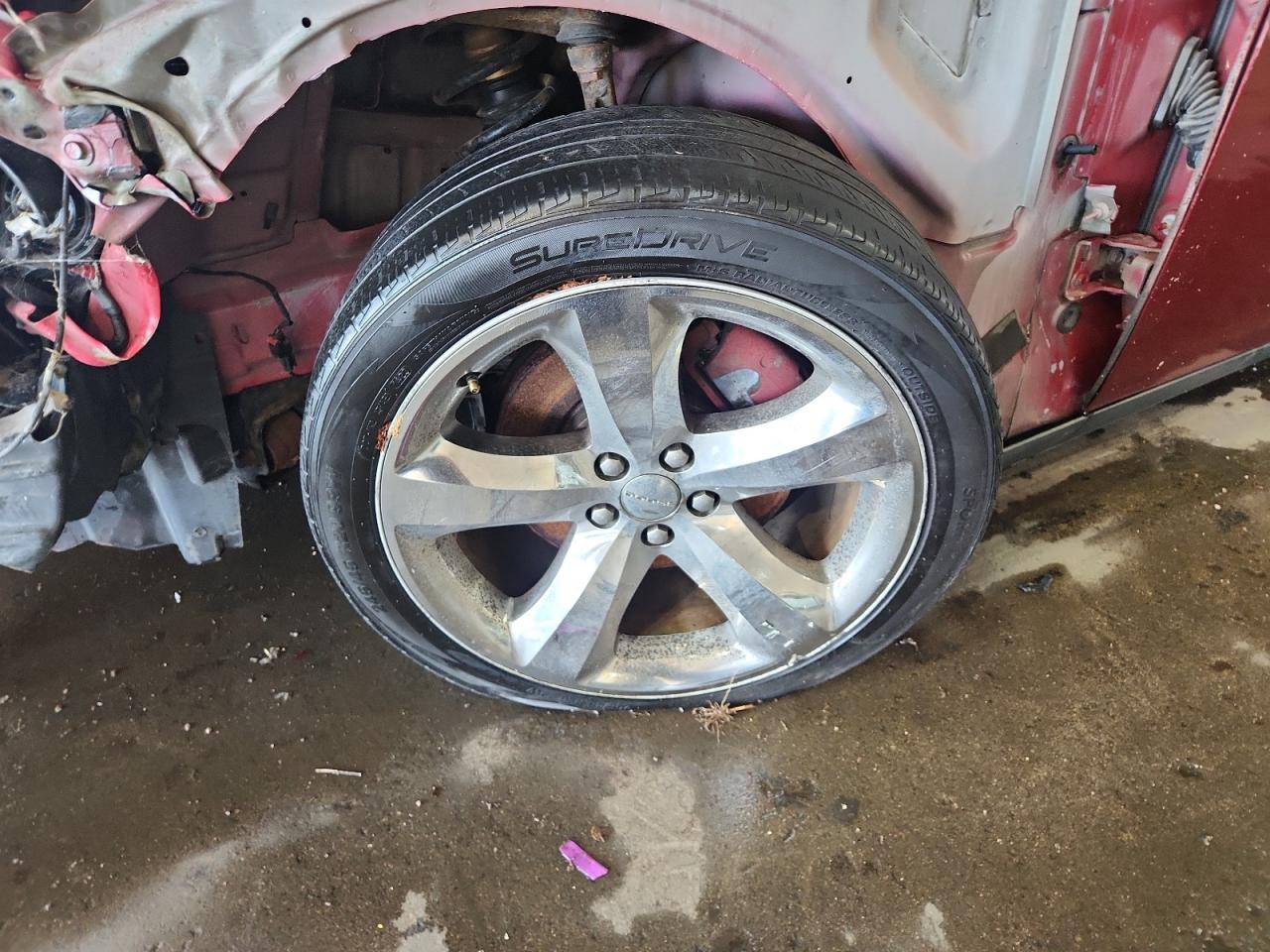 2012 Dodge Challenger Sxt Red vin: 2C3CDYAG7CH130910 Damage: Left Front Wheel, Curb Rash, 2 To 3 Inches