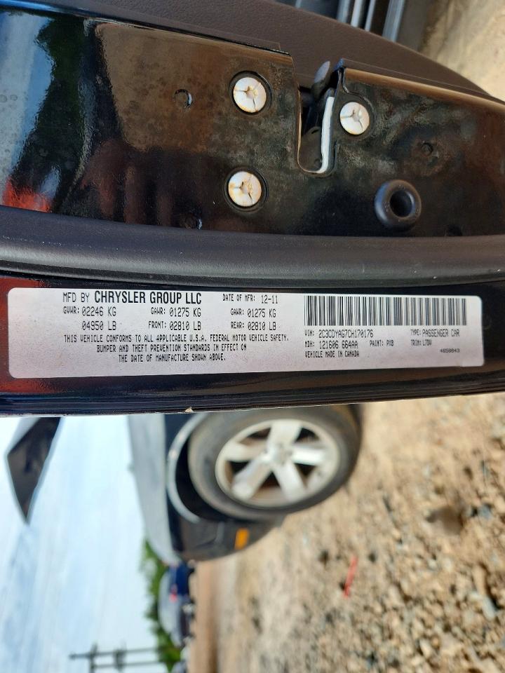 2012 Dodge Challenger Sxt Black vin: 2C3CDYAG7CH170176