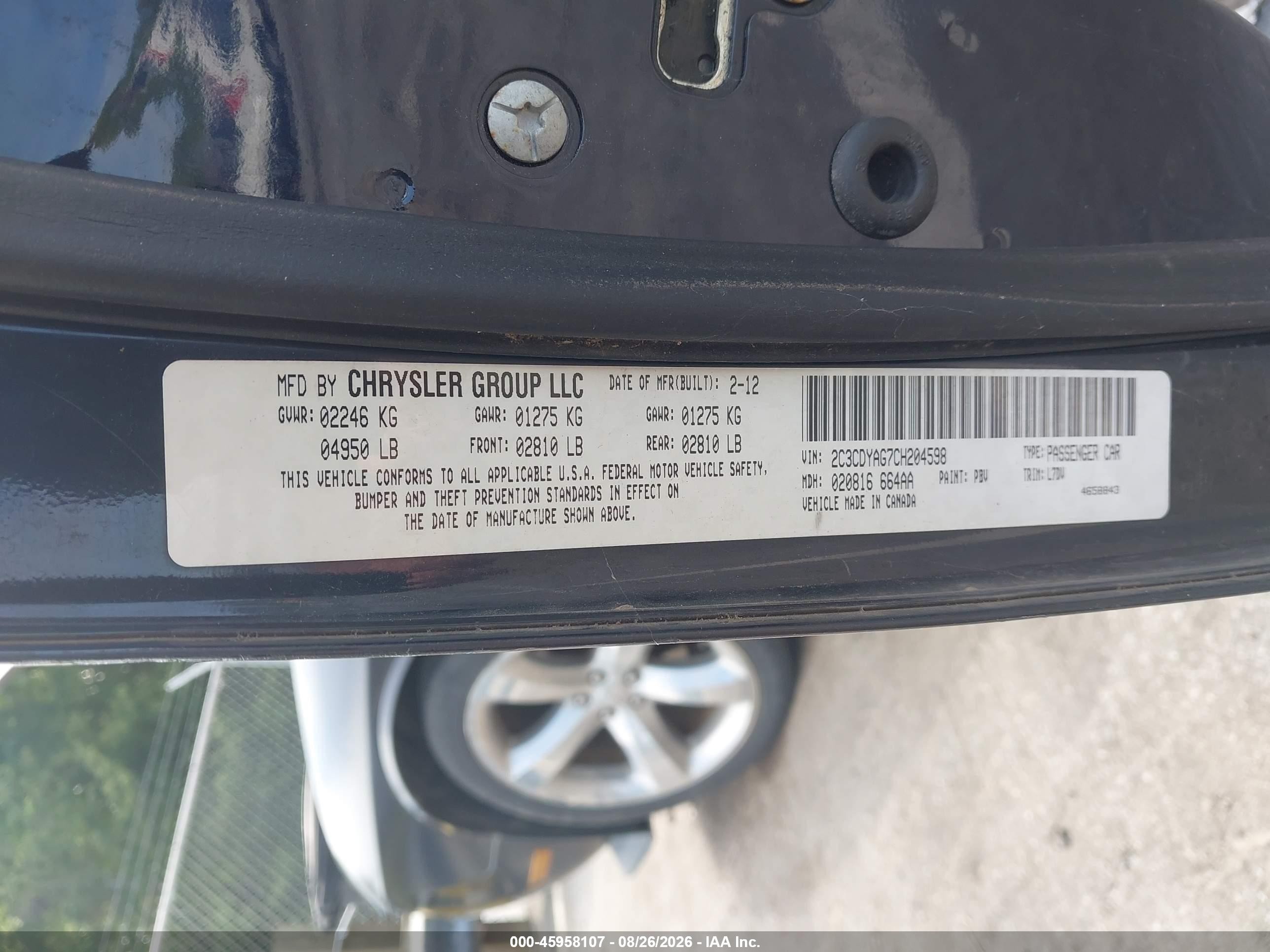 2012 Dodge Challenger Sxt Purple vin: 2C3CDYAG7CH204598
