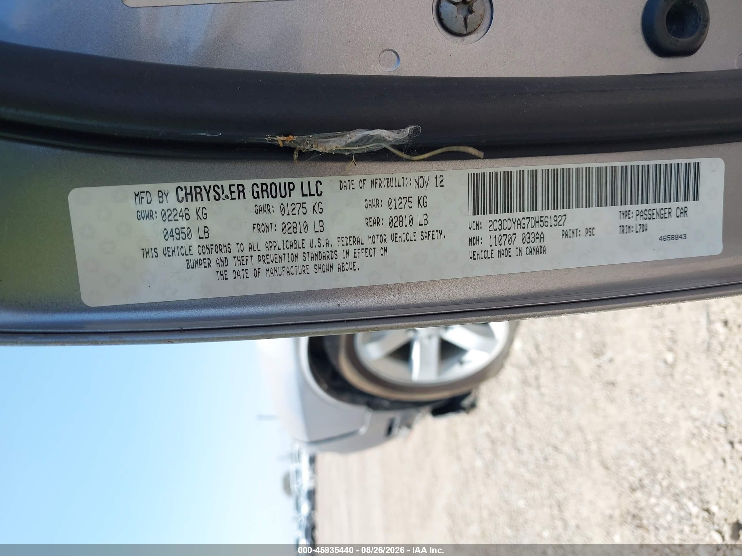 2013 Dodge Challenger Sxt Gray vin: 2C3CDYAG7DH561927