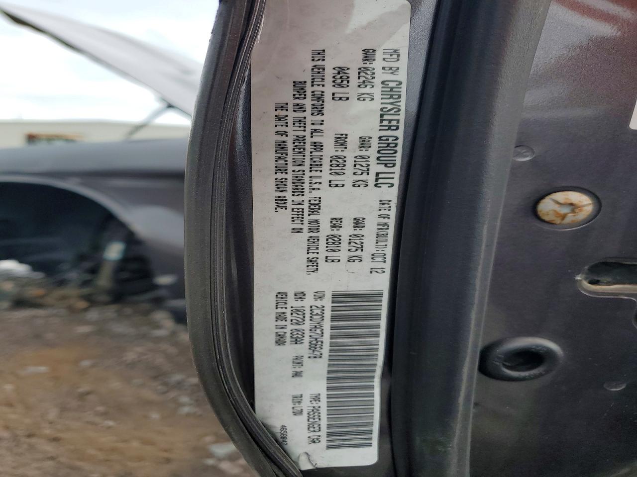 2013 Dodge Challenger Sxt Gray vin: 2C3CDYAG7DH566478