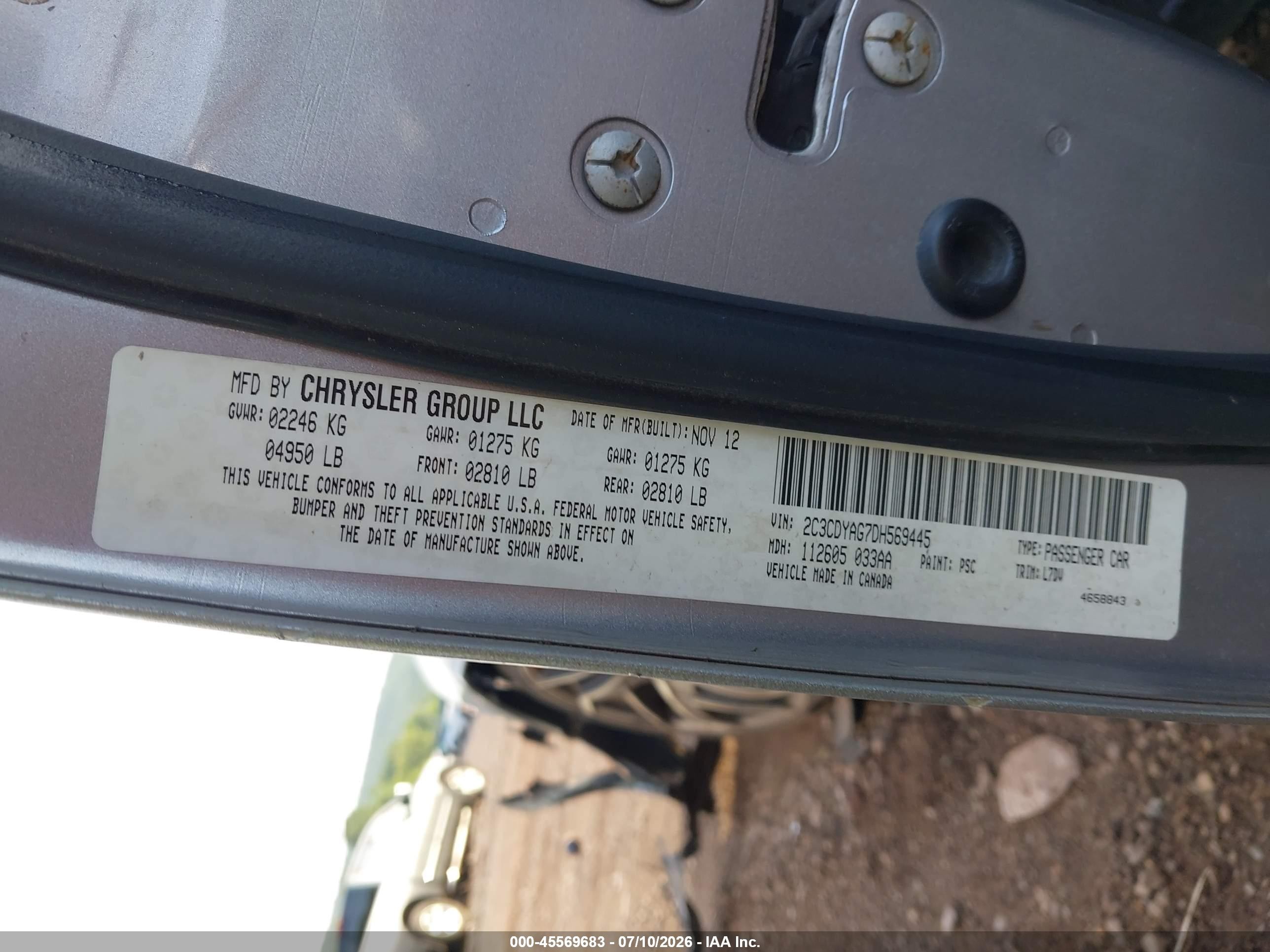 2013 Dodge Challenger Sxt Серебряный vin: 2C3CDYAG7DH569445