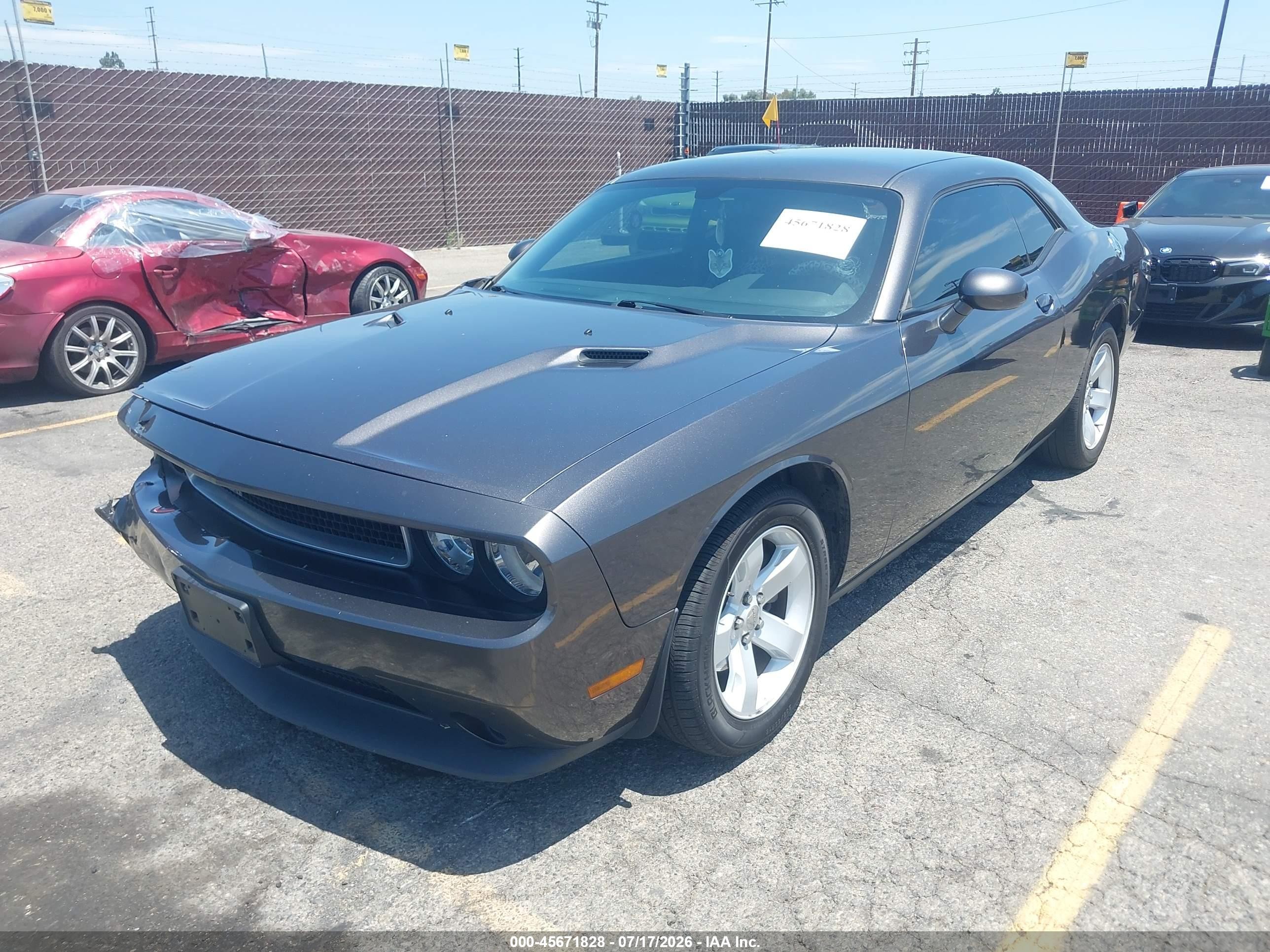 2014 Dodge Challenger Sxt Gray vin: 2C3CDYAG7EH208394