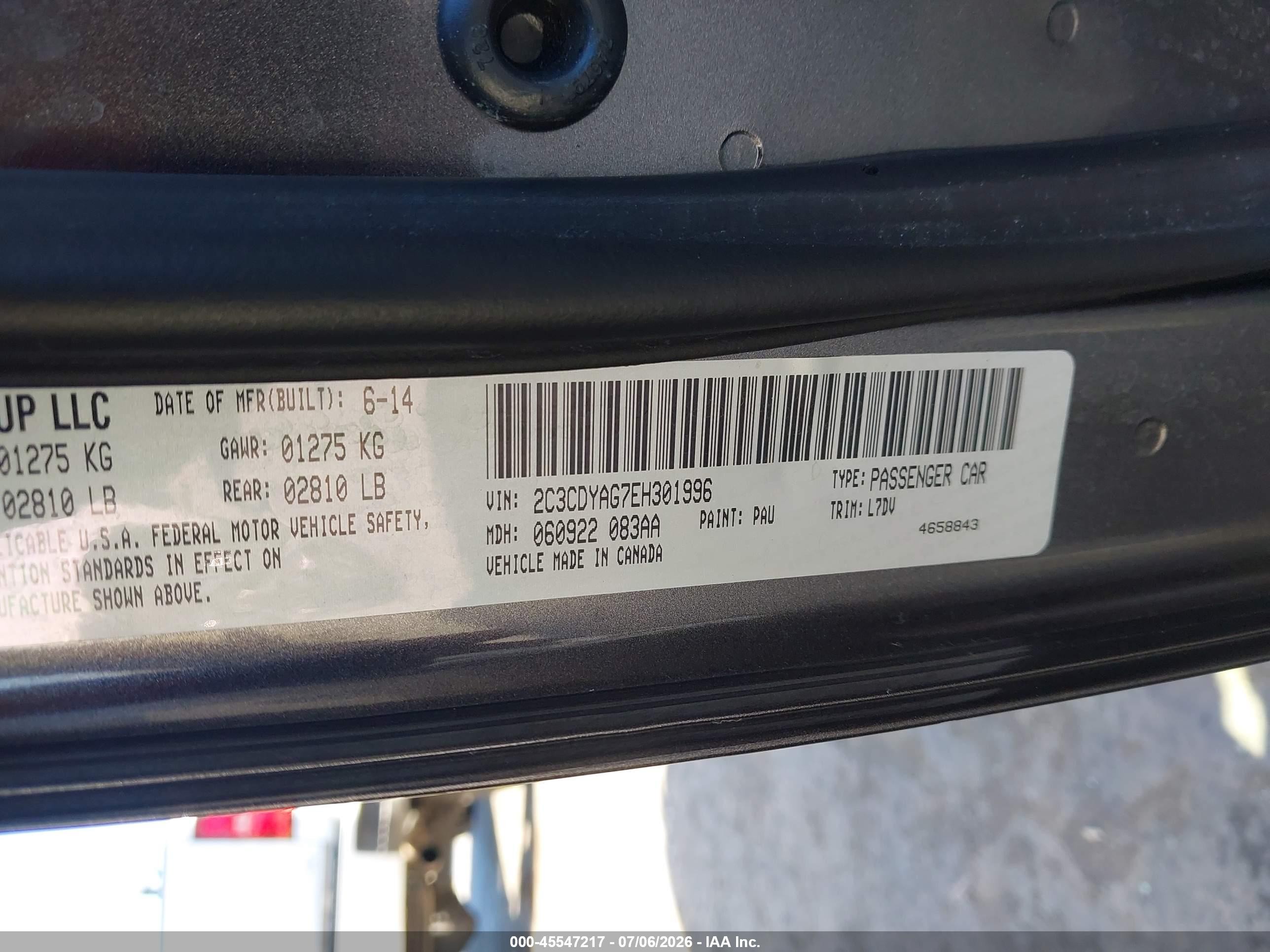 2014 Dodge Challenger Sxt Black vin: 2C3CDYAG7EH301996
