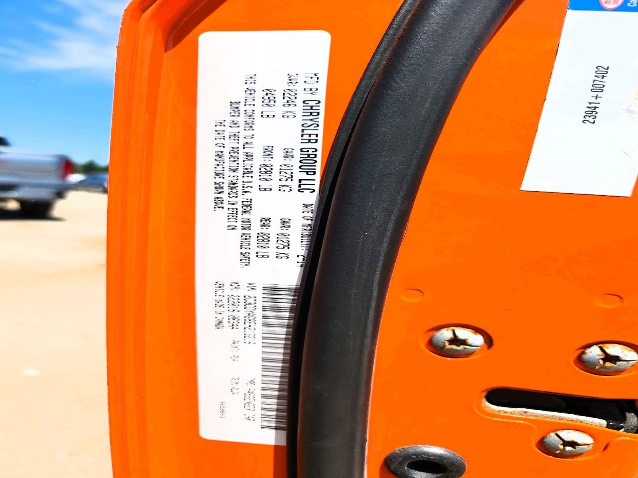 2014 Dodge Challenger Sxt Orange vin: 2C3CDYAG8EH213216