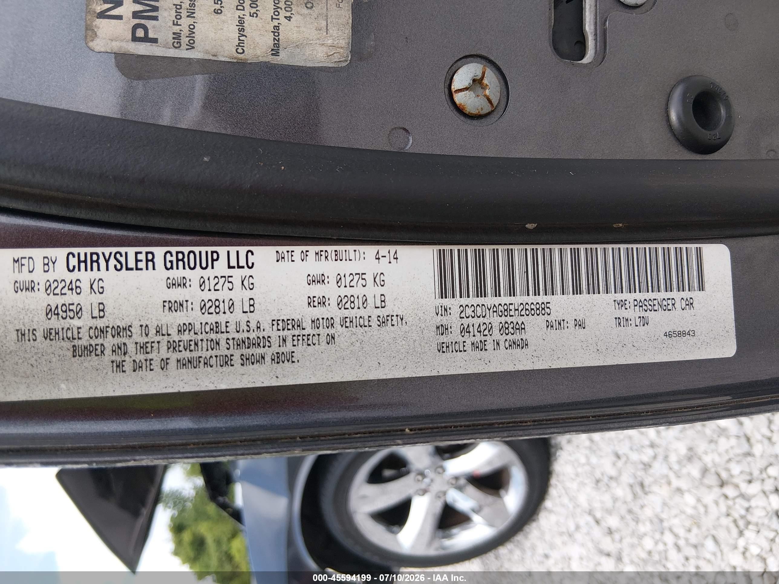 2014 Dodge Challenger Sxt Gray vin: 2C3CDYAG8EH266885
