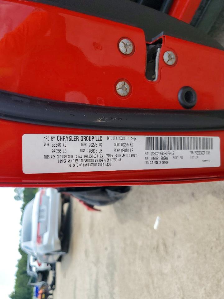2014 Dodge Challenger Sxt Red vin: 2C3CDYAG8EH270418