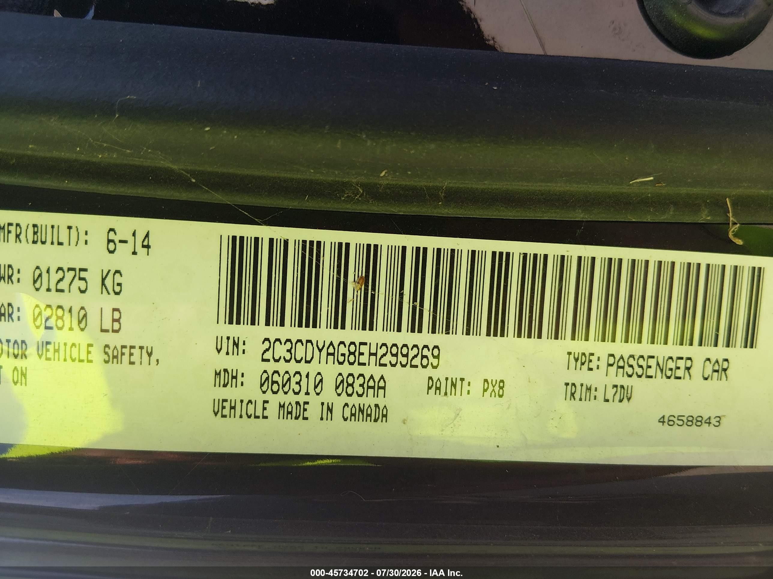 2014 Dodge Challenger Sxt Black vin: 2C3CDYAG8EH299269