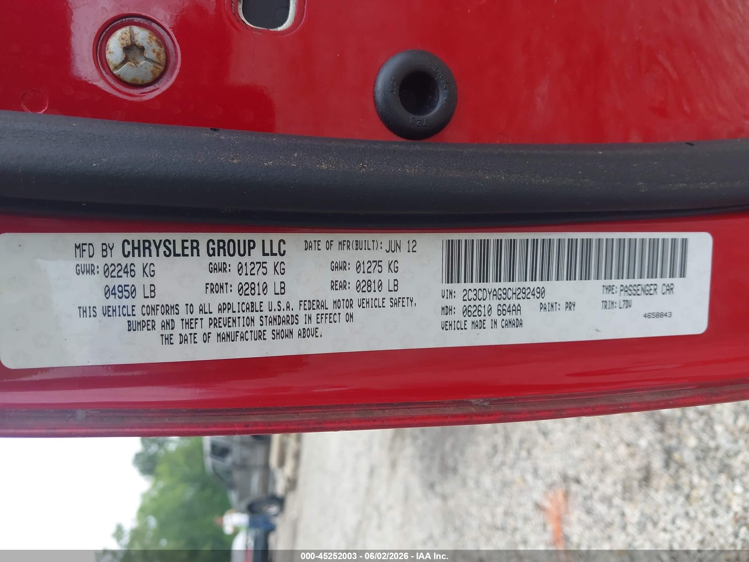 2012 Dodge Challenger Sxt Red vin: 2C3CDYAG9CH292490