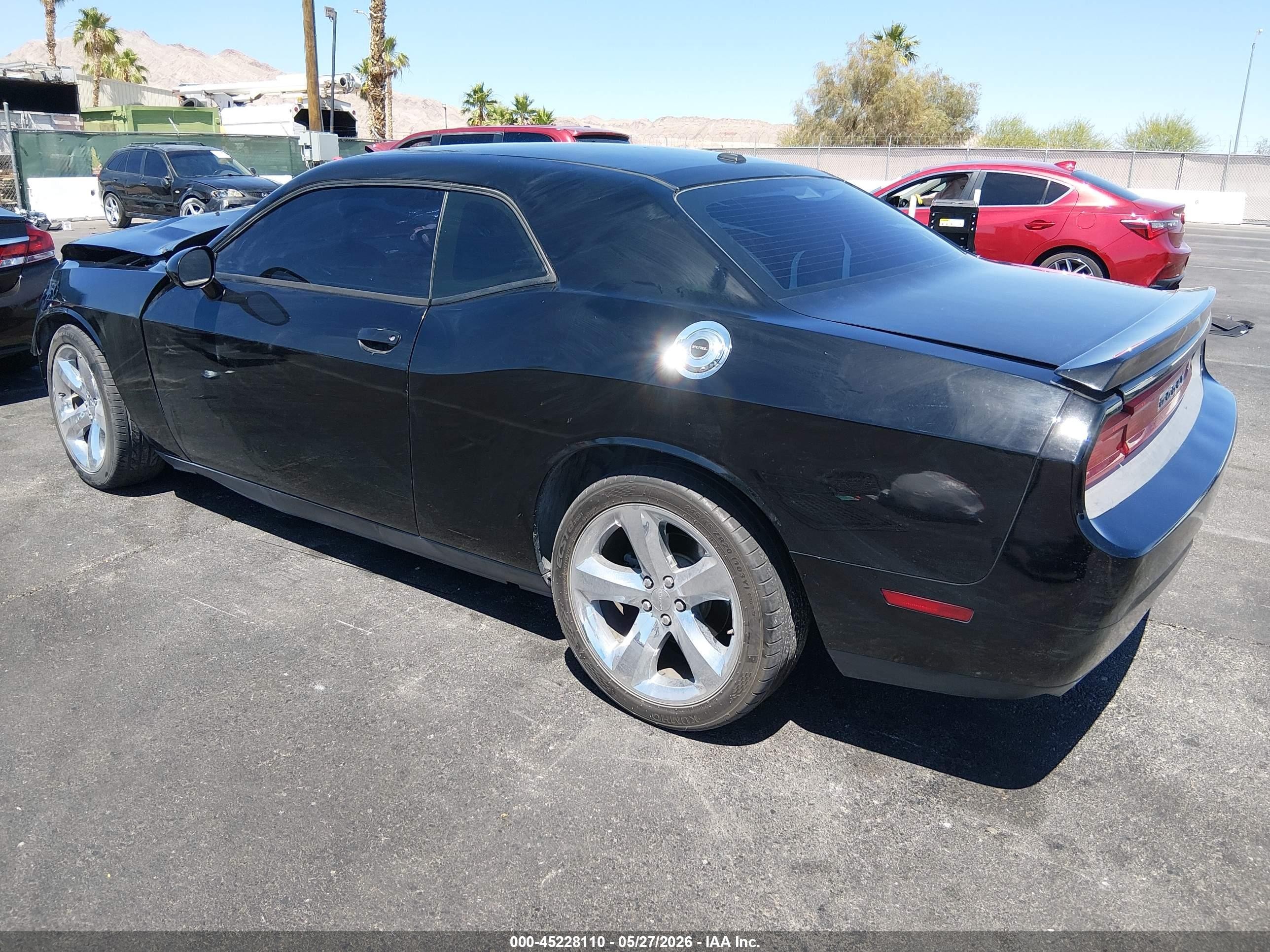 2013 Dodge Challenger Sxt Black vin: 2C3CDYAG9DH674343