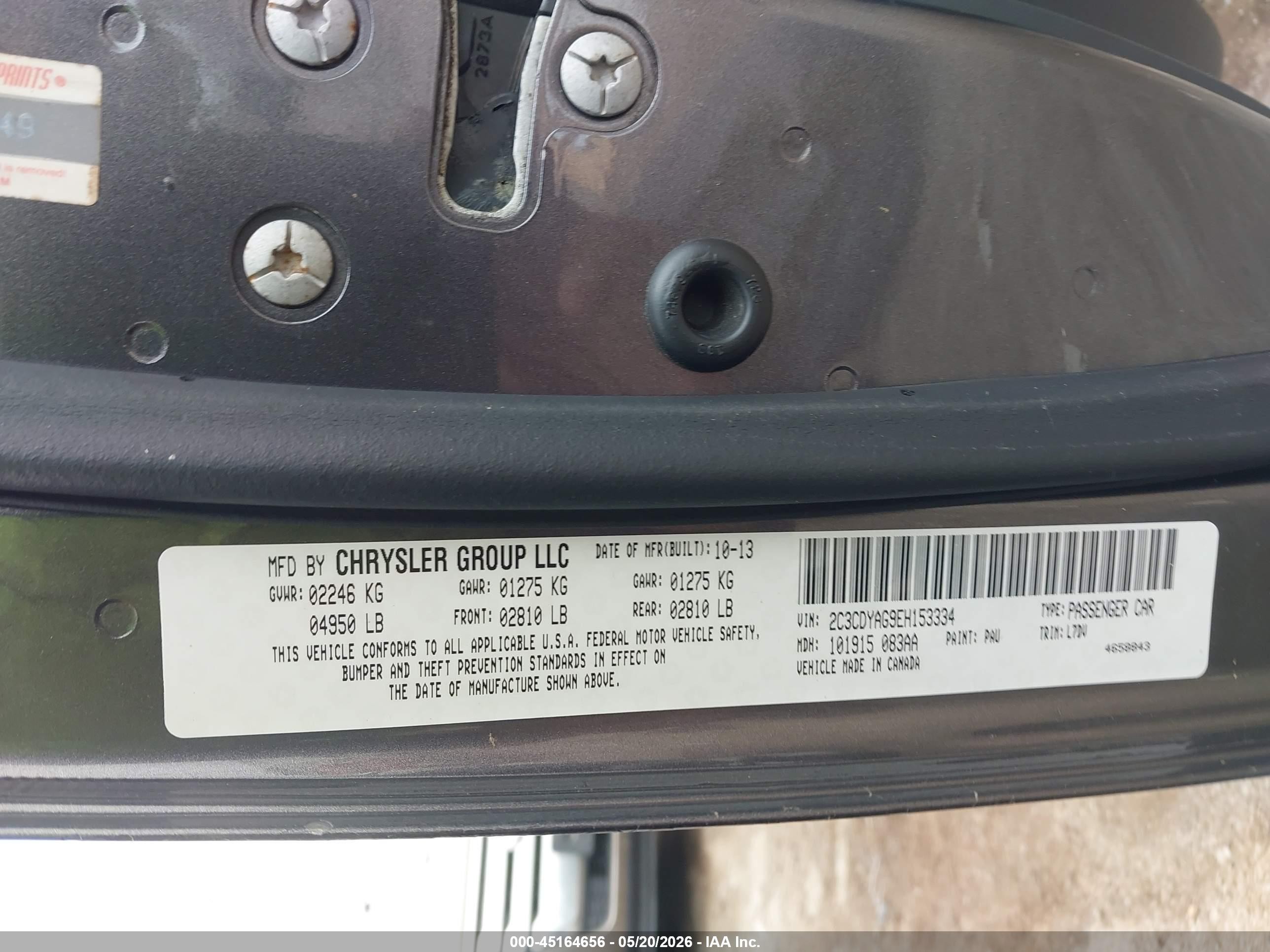 2014 Dodge Challenger Sxt Gray vin: 2C3CDYAG9EH153334