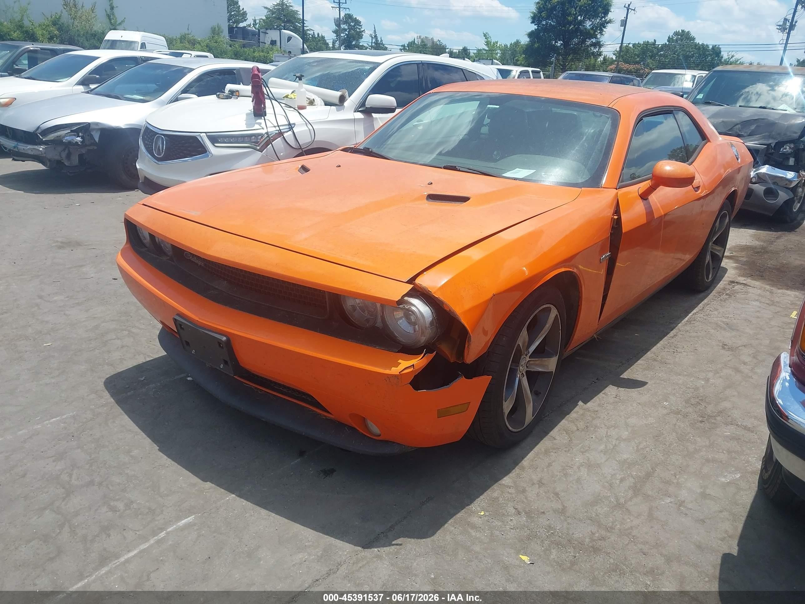 2014 Dodge Challenger Sxt 100th Anniversary Appearance Group Orange vin: 2C3CDYAG9EH277216