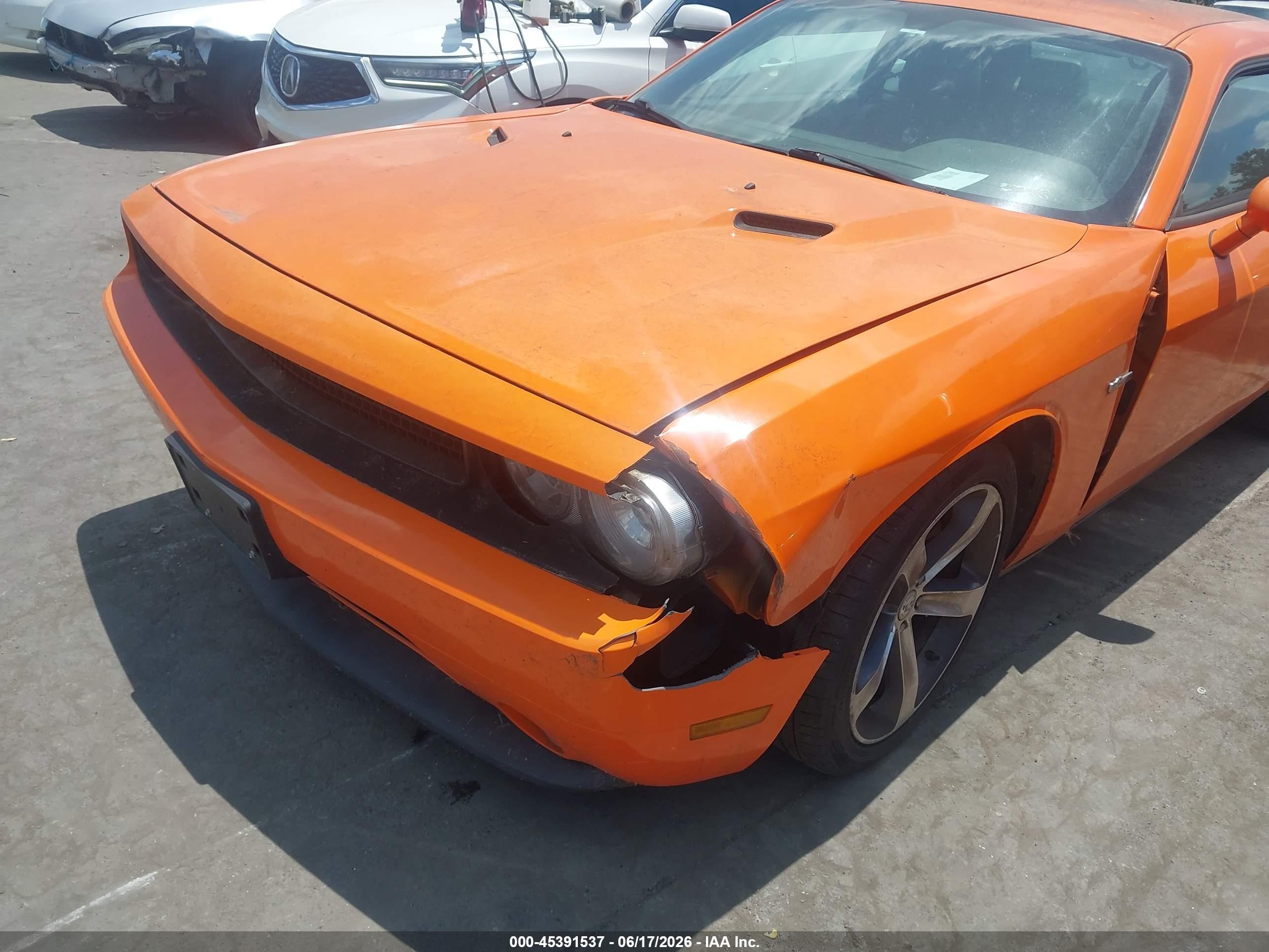 2014 Dodge Challenger Sxt 100th Anniversary Appearance Group Orange vin: 2C3CDYAG9EH277216