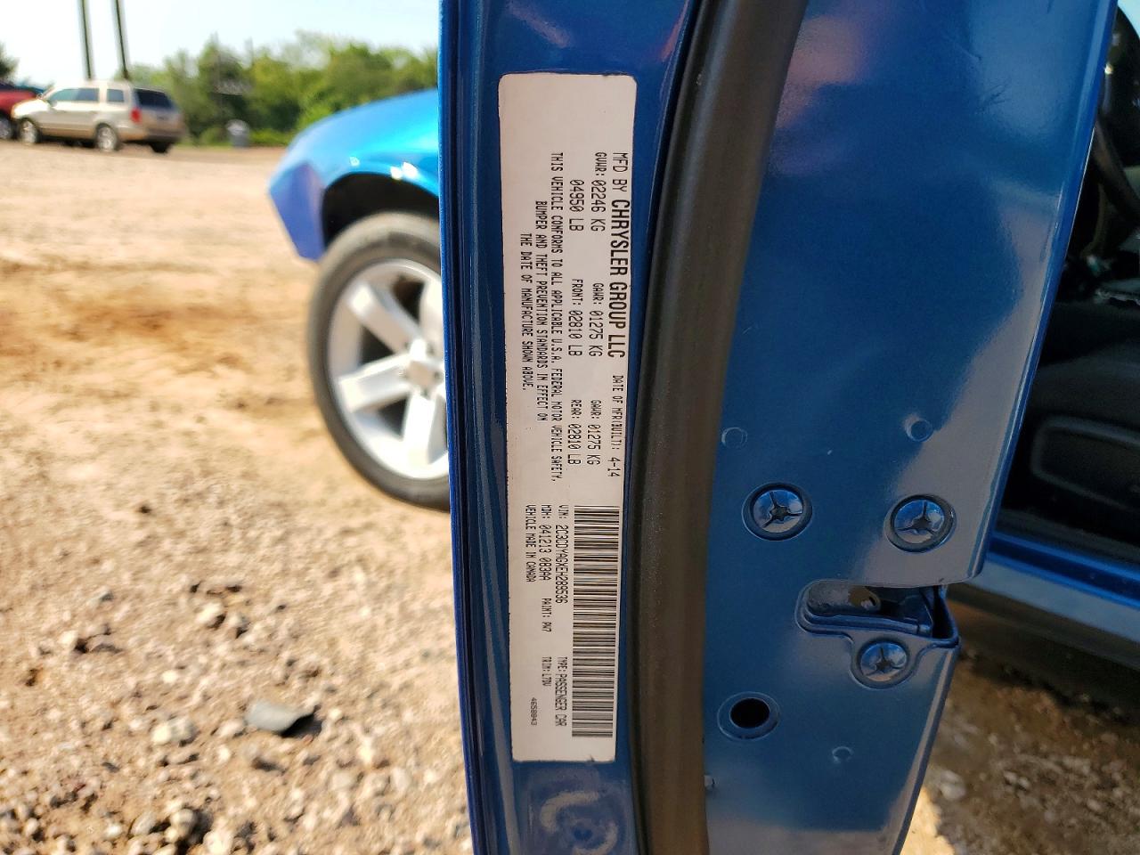 2014 Dodge Challenger Sxt Blue vin: 2C3CDYAGXEH289536