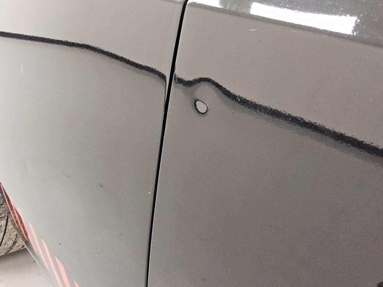 2013 Dodge Challenger R/t Black vin: 2C3CDYBT0DH534242 Damage: Right Front Door, Dent(S) W/ Paint Dmg, 1 To 2 Inches